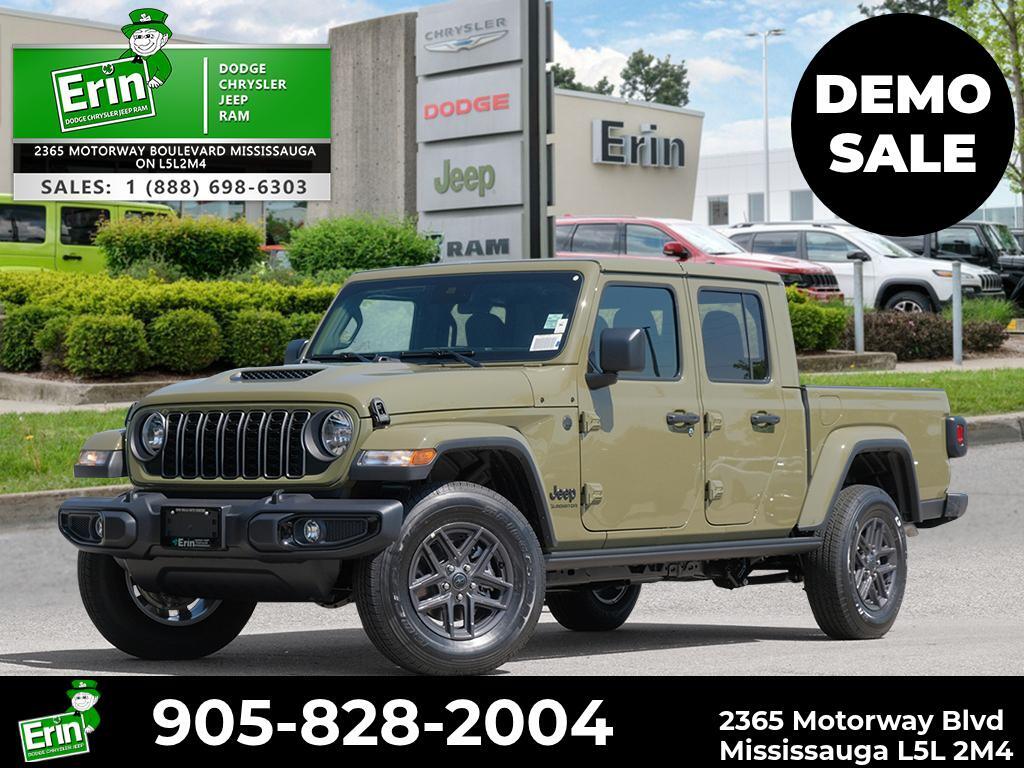 Green 2025 Jeep Gladiator Sport S Crew Cab 4WD Pickup Truck Four-Wheel Drive 8-Speed Automatic