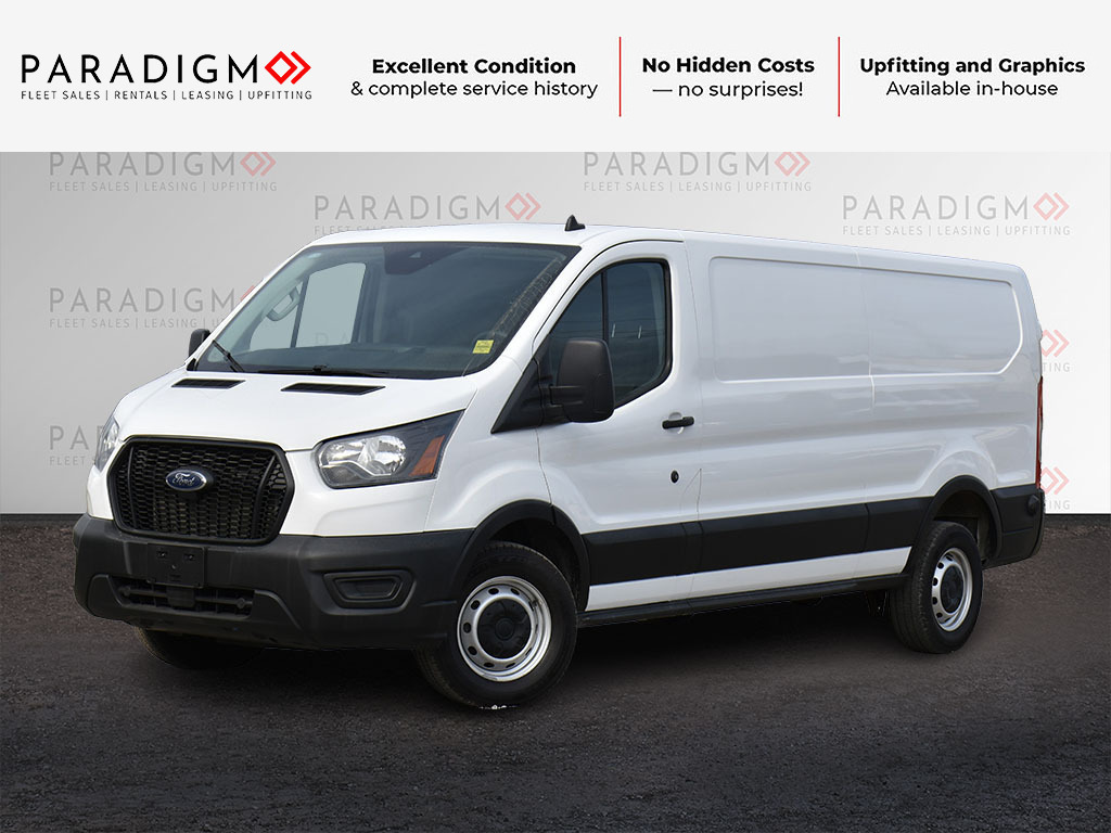 White 2024 Ford Transit Cargo 250 Low Roof LB RWD Van Rear-Wheel Drive Automatic