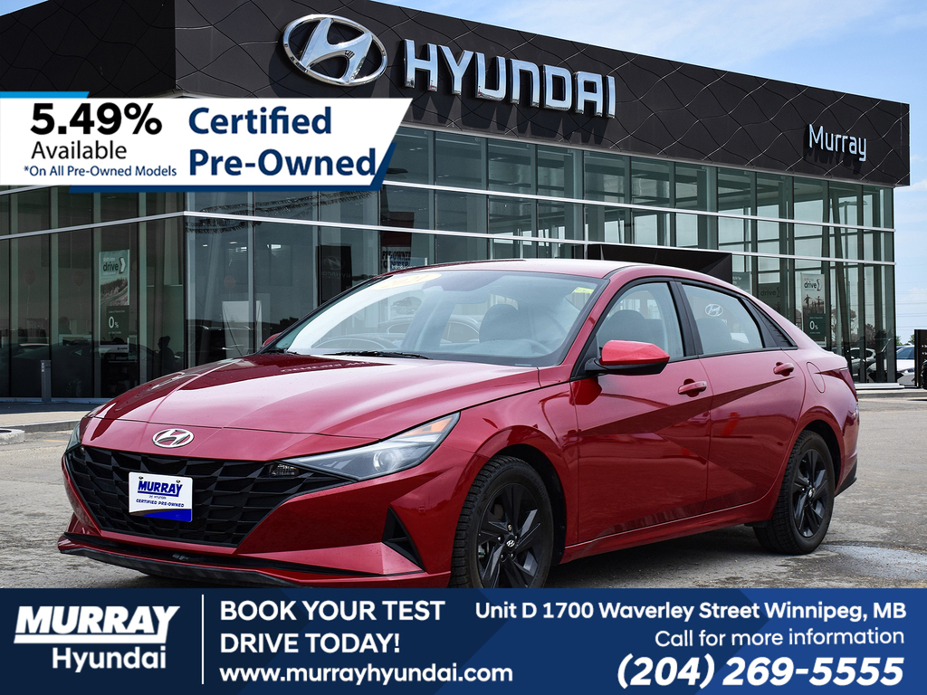 Fiery Red 2021 Hyundai Elantra Preferred FWD Sedan Continuously Variable Transmission
