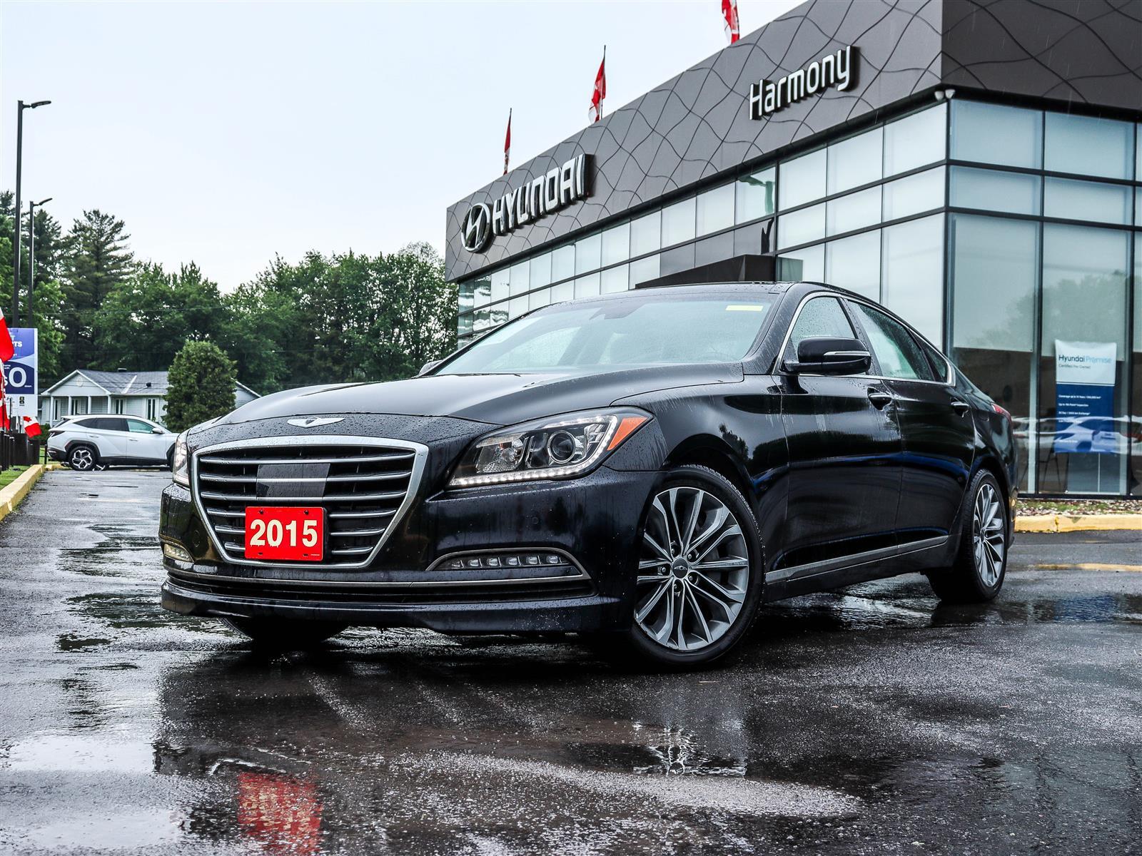 Black 2015 Hyundai Genesis 3.8 Technology AWD Sedan Automatic