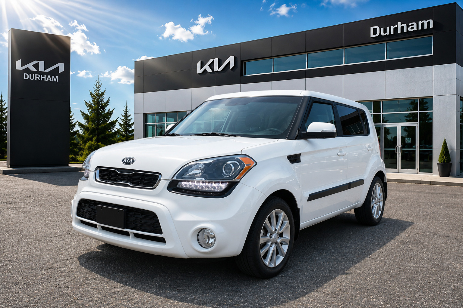 White 2012 Kia Soul 4u Wagon Automatic