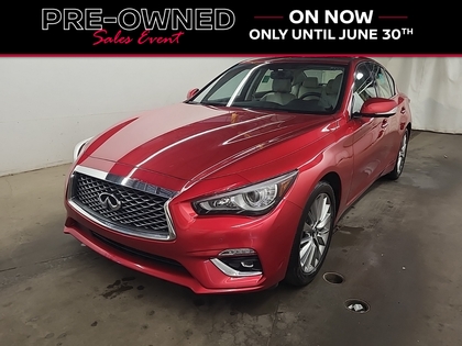 Red 2024 INFINITI Q50 Luxe AWD Sedan All-Wheel Drive Automatic