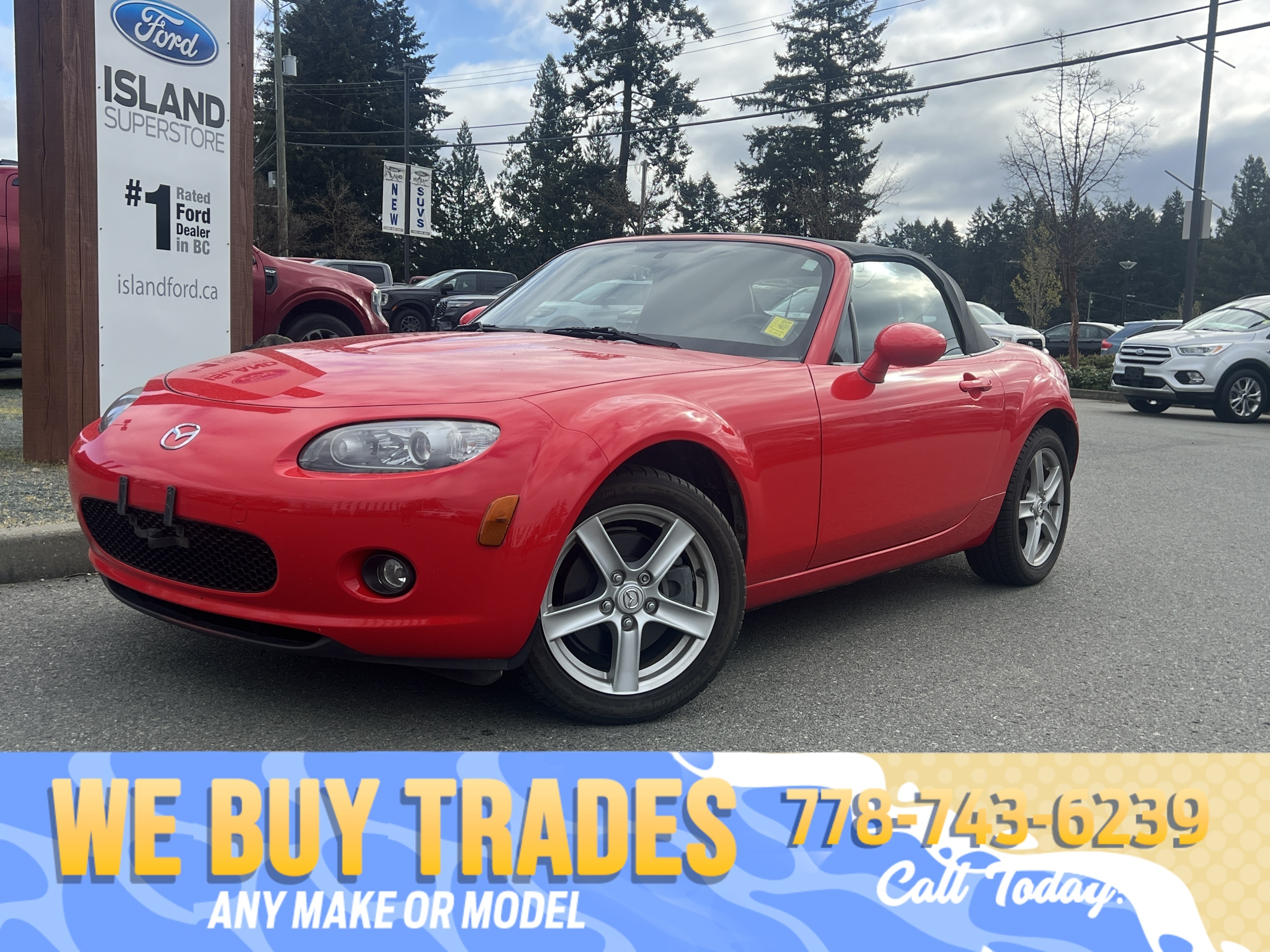 Red 2007 Mazda MX-5 Convertible Automatic
