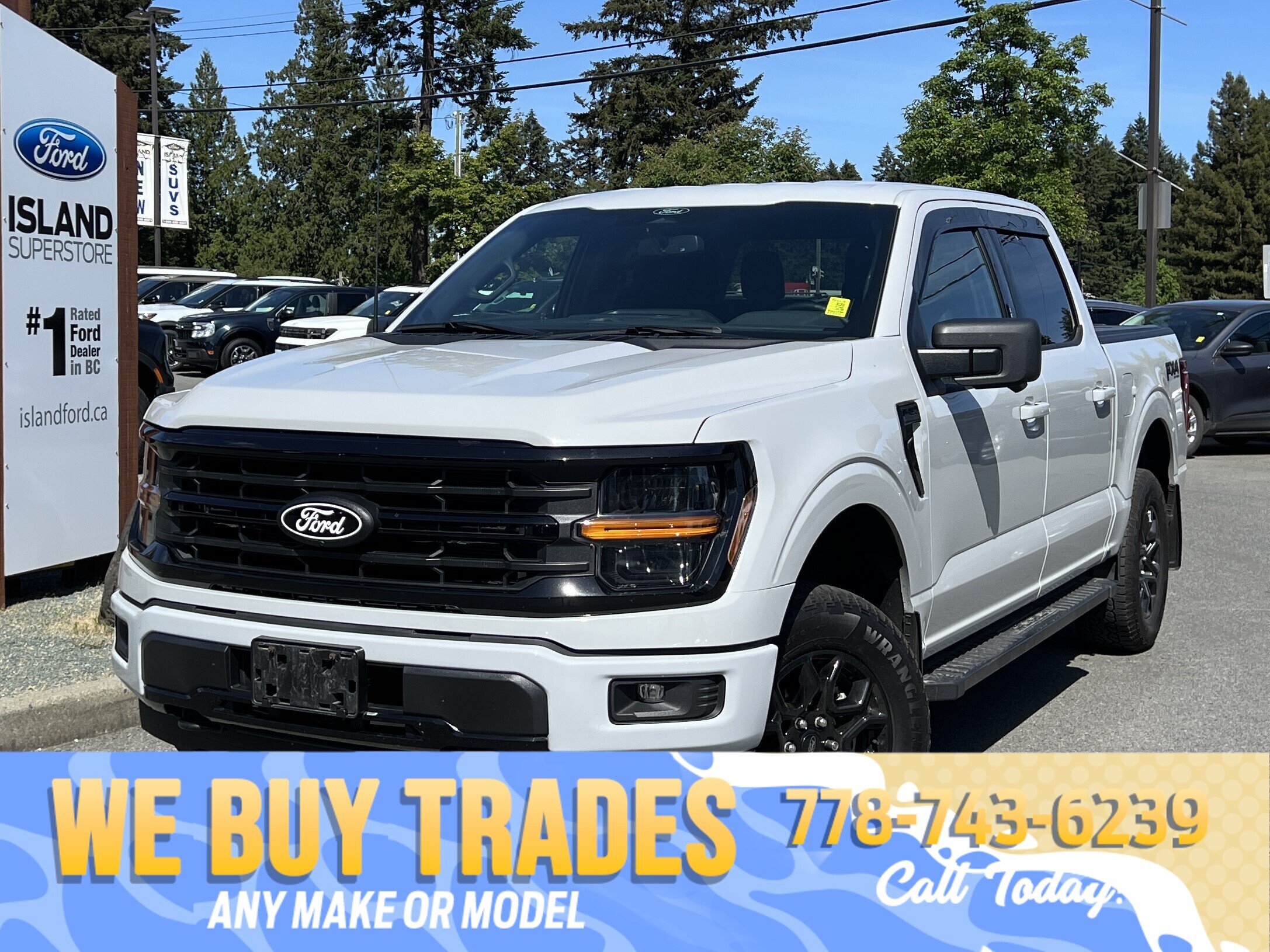 Gray 2024 Ford F-150 XLT SuperCrew 4WD Pickup Truck Four-Wheel Drive Automatic