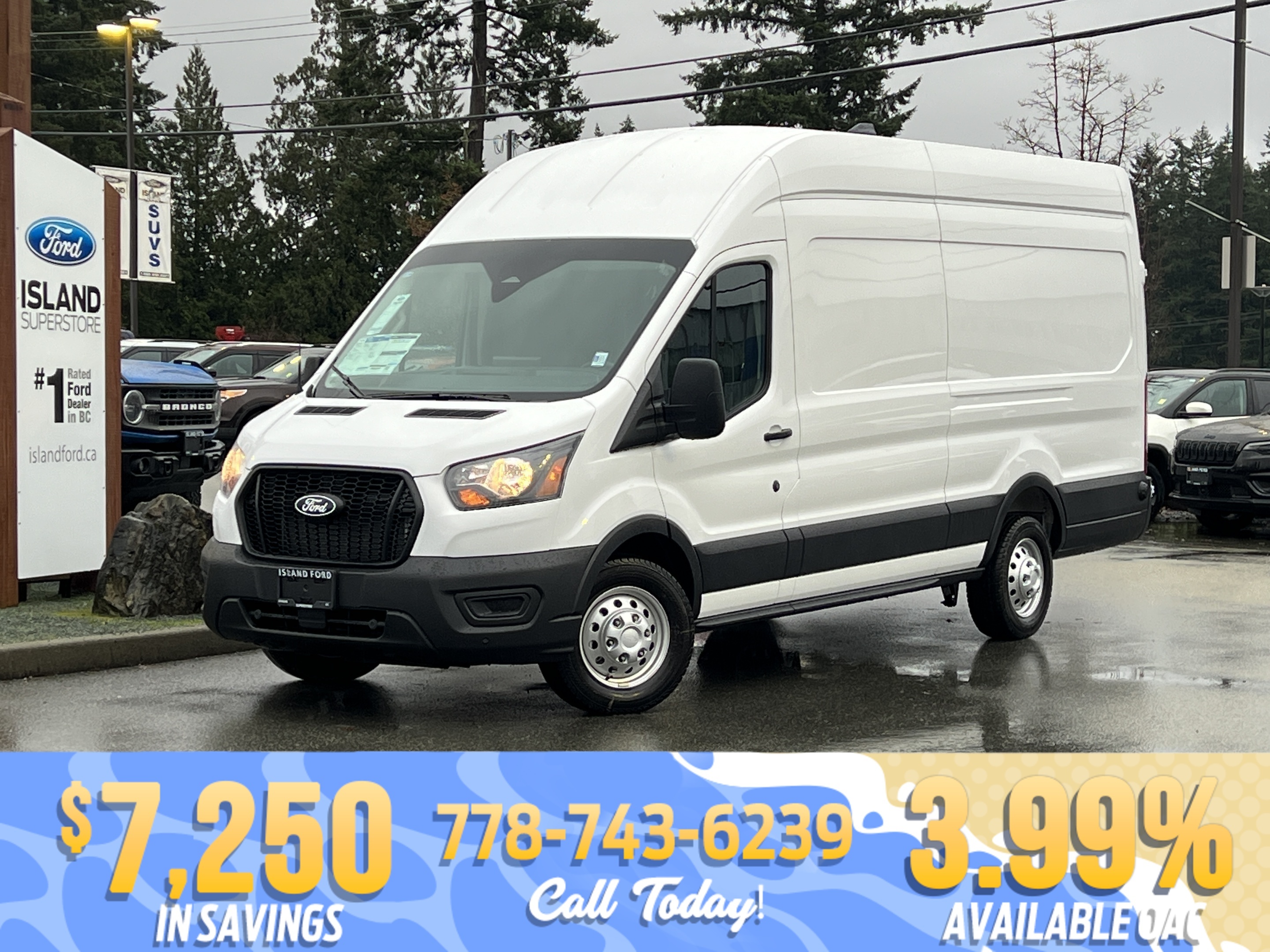 White 2026 Ford Transit Cargo 350 High Roof Extended LB AWD Van All-Wheel Drive Automatic