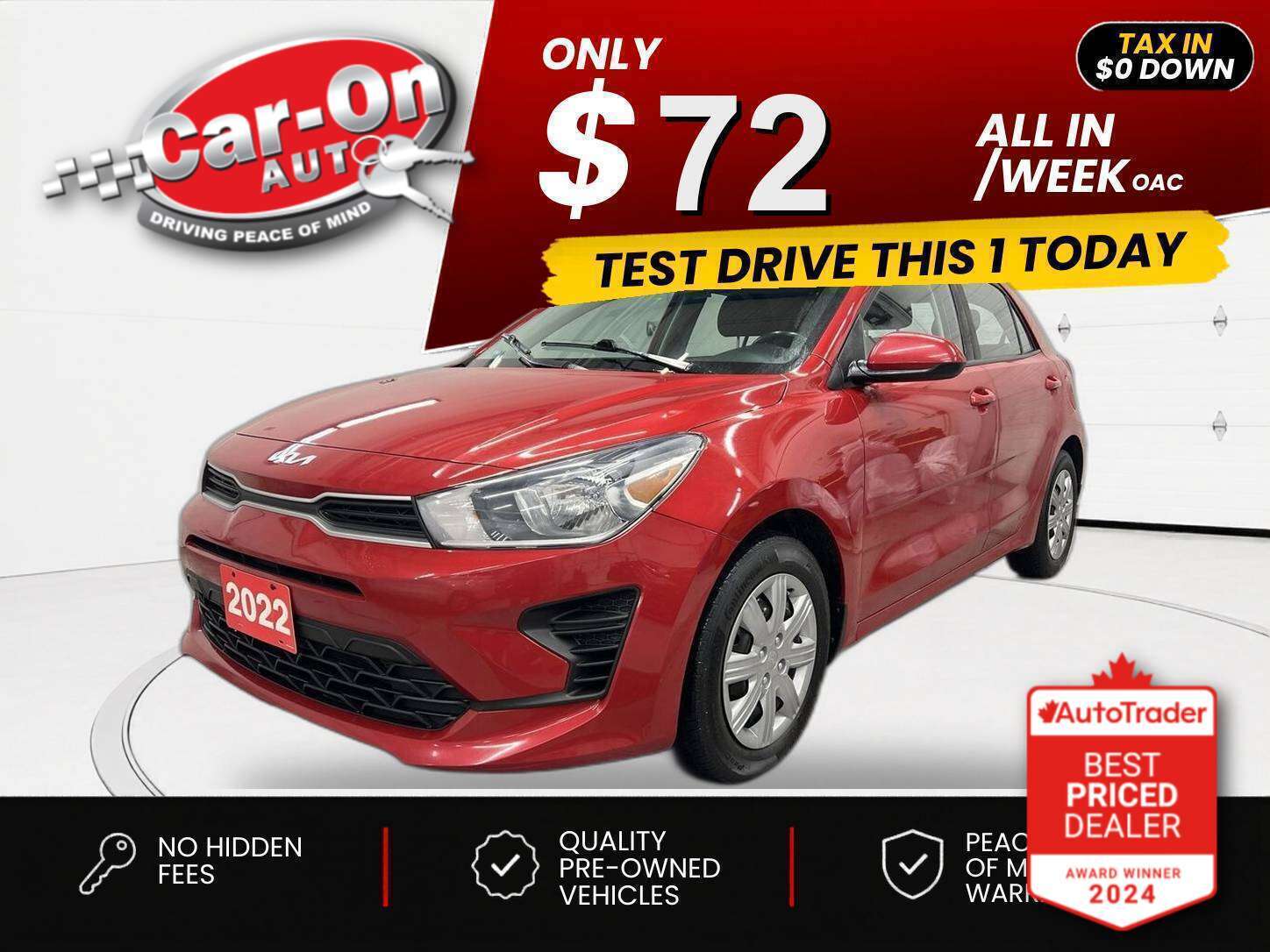 Red 2022 Kia Rio5 S Wagon FWD Wagon Front-Wheel Drive Automatic