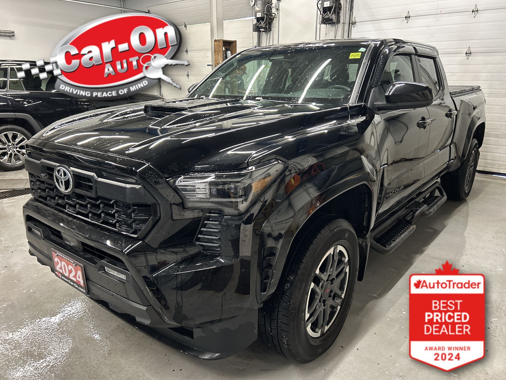 Black 2024 Toyota Tacoma TRD Sport Double Cab 4WD Pickup Truck Four-Wheel Drive Automatic