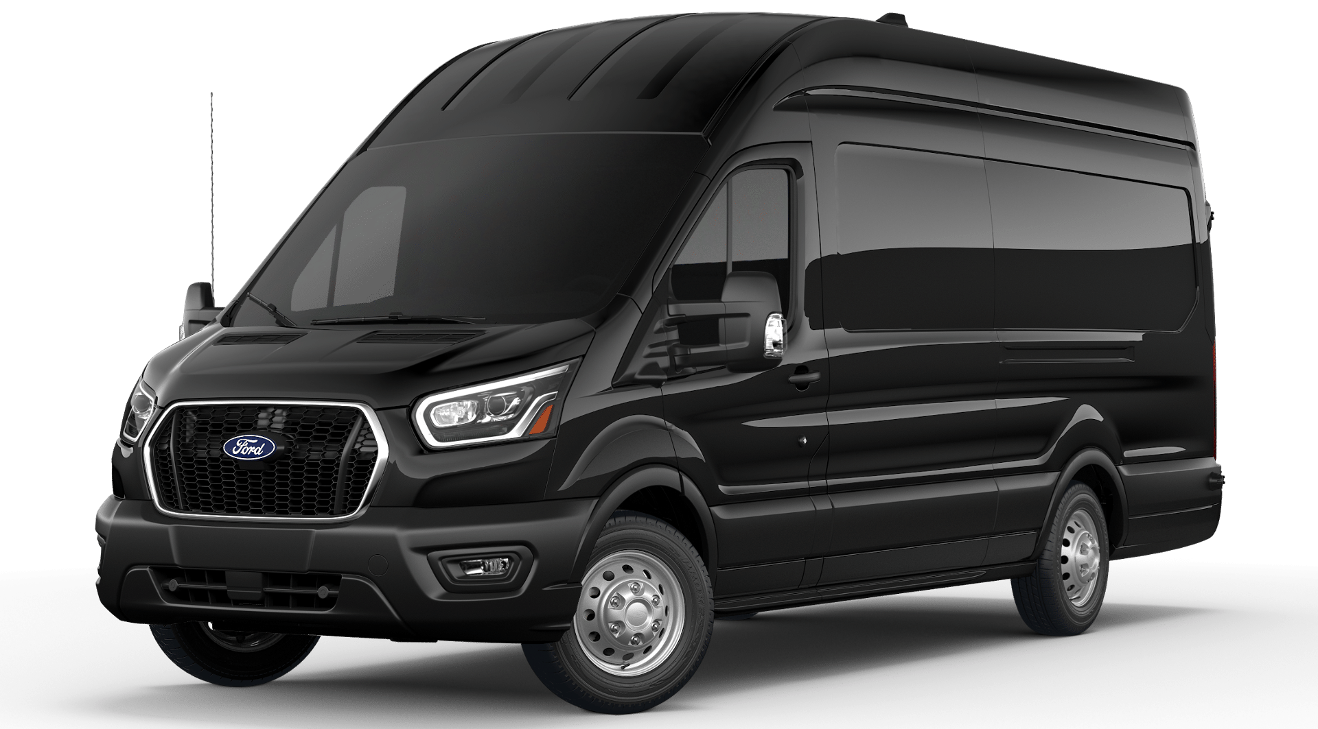 Black 2026 Ford Transit Cargo 250 High Roof Extended LB AWD Van All-Wheel Drive Automatic