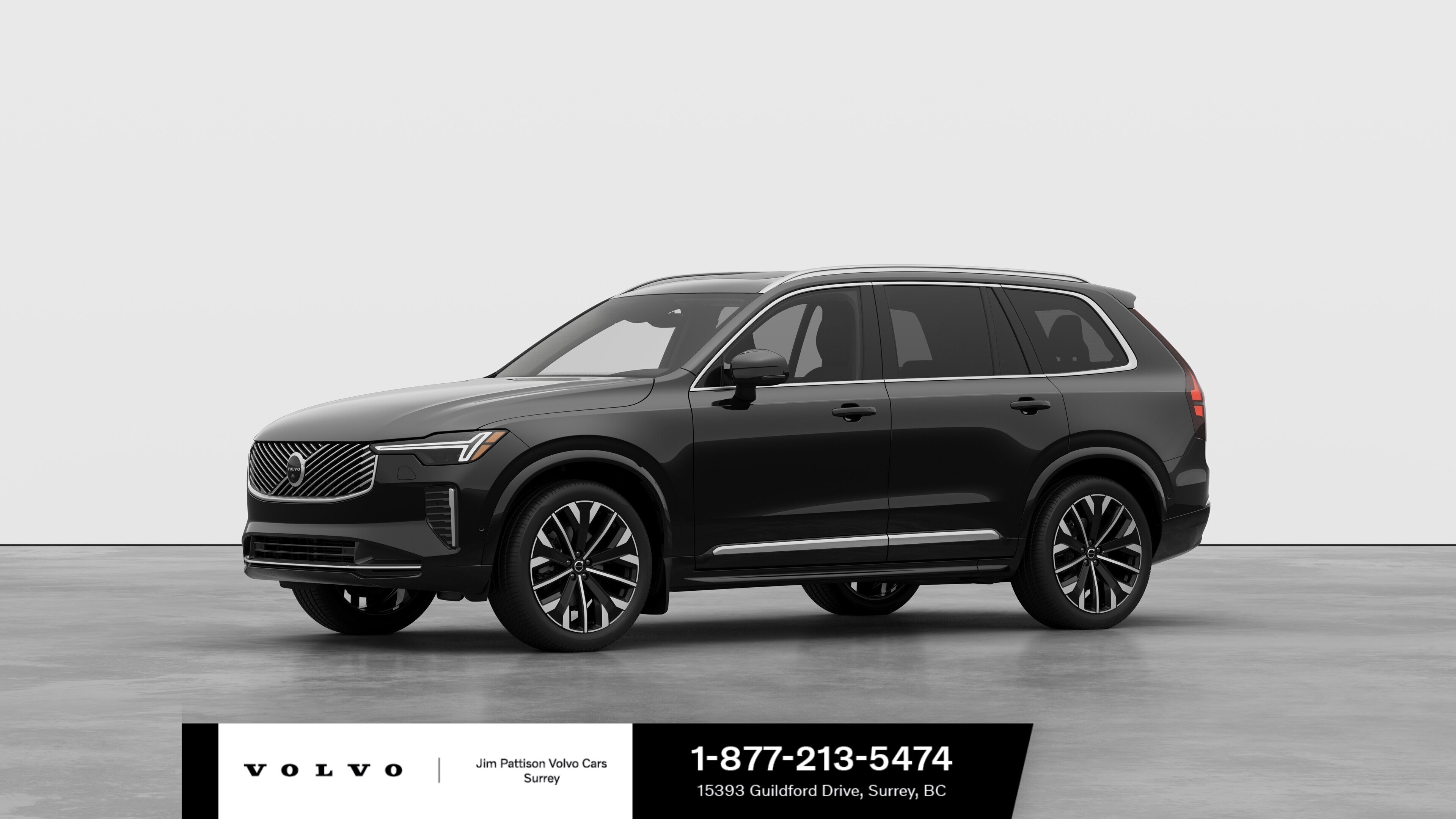 Black 2025 Volvo XC90 B6 Plus Bright Theme 7-Passenger AWD SUV / Crossover All-Wheel Drive Automatic