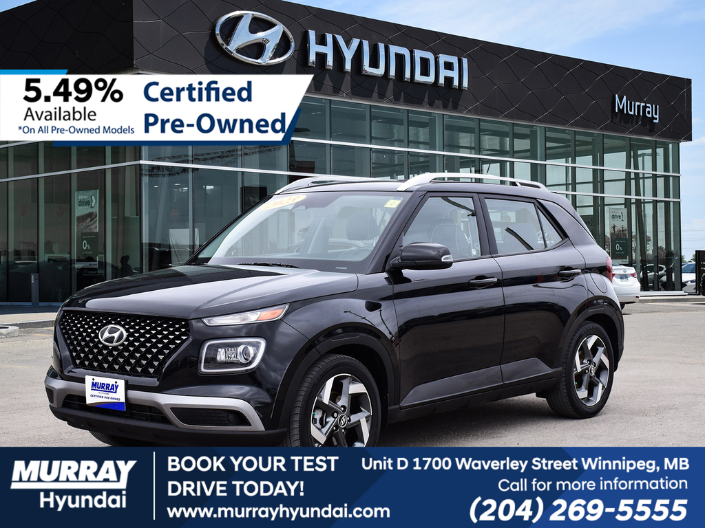 Space Black 2023 Hyundai Venue Ultimate FWD SUV / Crossover Continuously Variable Transmission