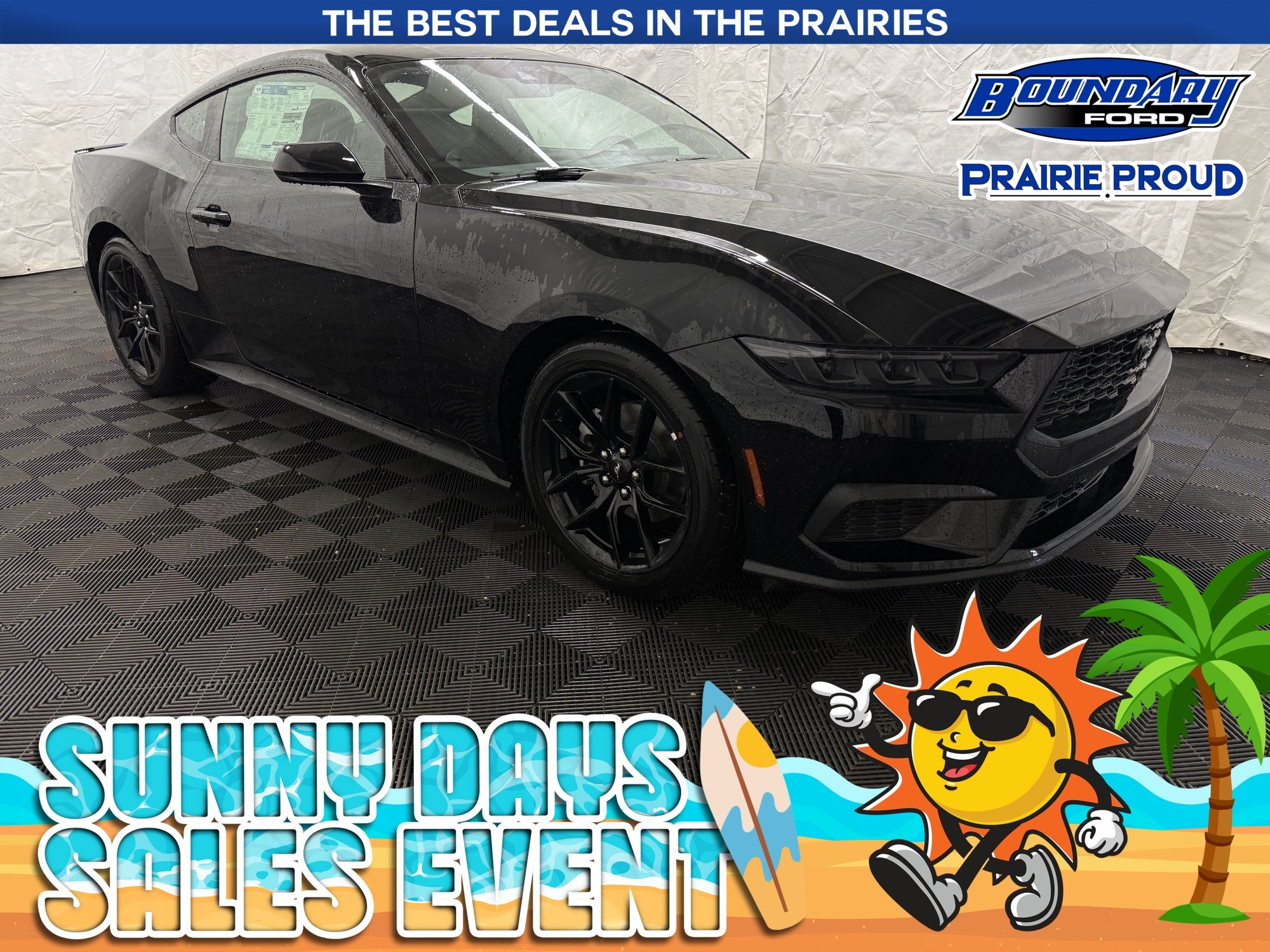 Black 2026 Ford Mustang EcoBoost Fastback RWD Coupe Rear-Wheel Drive Automatic