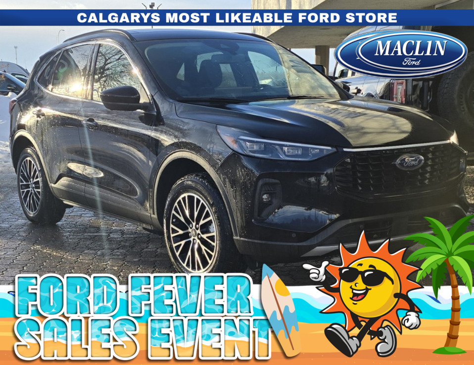 Black 2025 Ford Escape Hybrid Plug-in FWD SUV / Crossover Front-Wheel Drive Continuously Variable Transmission
