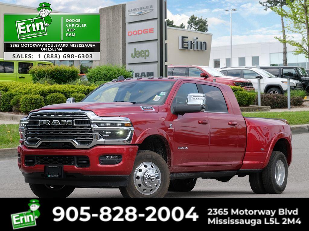 Red 2026 RAM 3500 Limited Longhorn Mega Cab DRW 4WD Pickup Truck Four-Wheel Drive 8-Speed Automatic