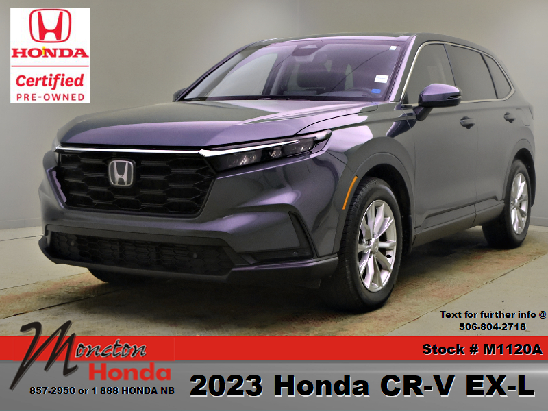 Black (Charcoal) 2023 Honda CR-V EX-L AWD SUV / Crossover All-Wheel Drive Continuously Variable Transmission