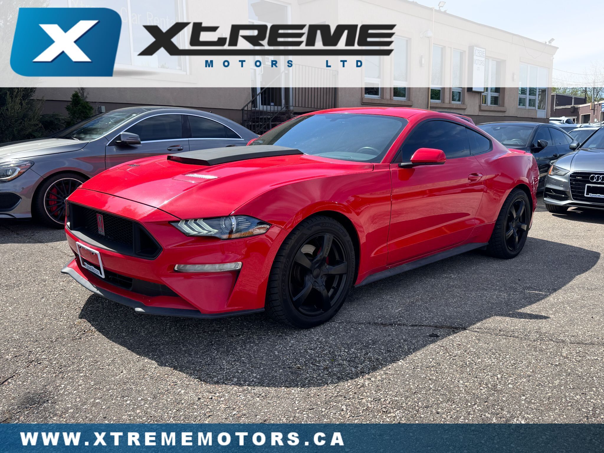 Red 2019 Ford Mustang EcoBoost Coupe RWD Coupe Rear-Wheel Drive Automatic