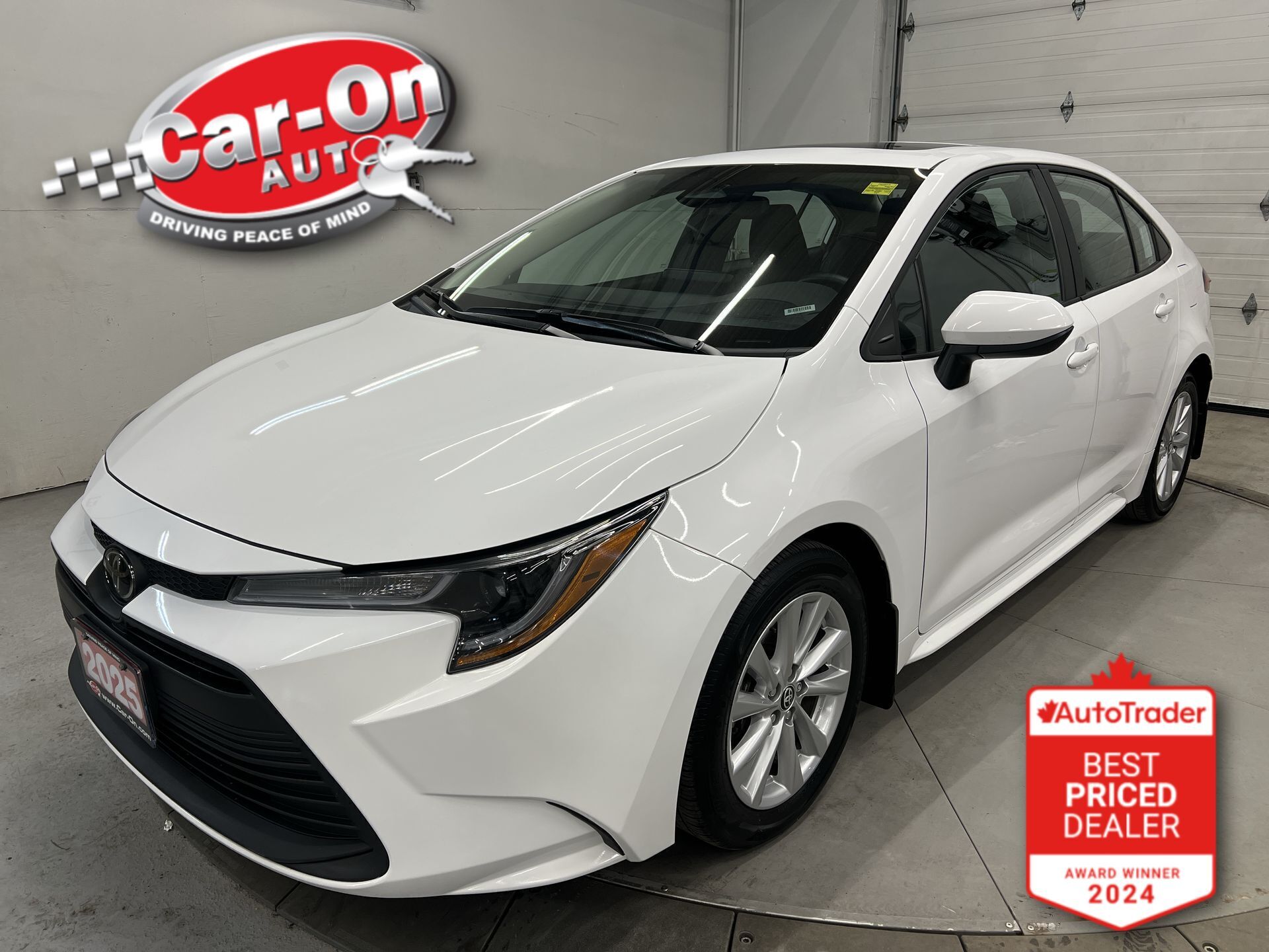 White 2025 Toyota Corolla LE FWD Sedan Front-Wheel Drive Automatic