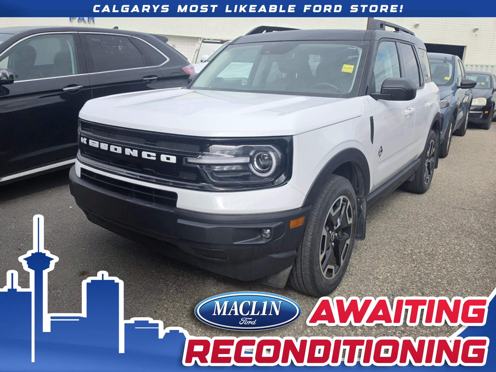 White 2024 Ford Bronco Sport Outer Banks AWD SUV / Crossover All-Wheel Drive 8-Speed Automatic