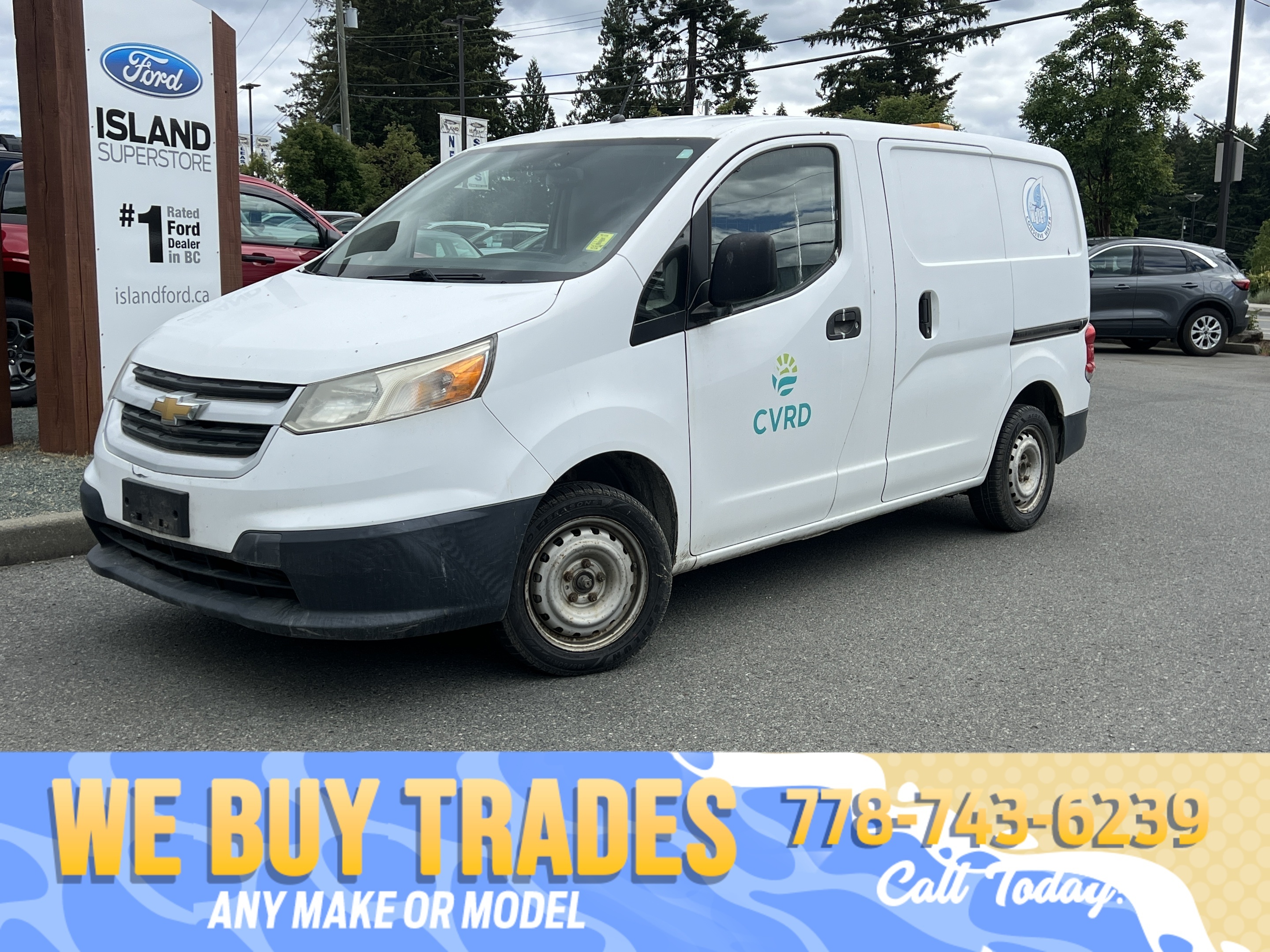 White 2015 Chevrolet City Express LT FWD Van Front-Wheel Drive Automatic