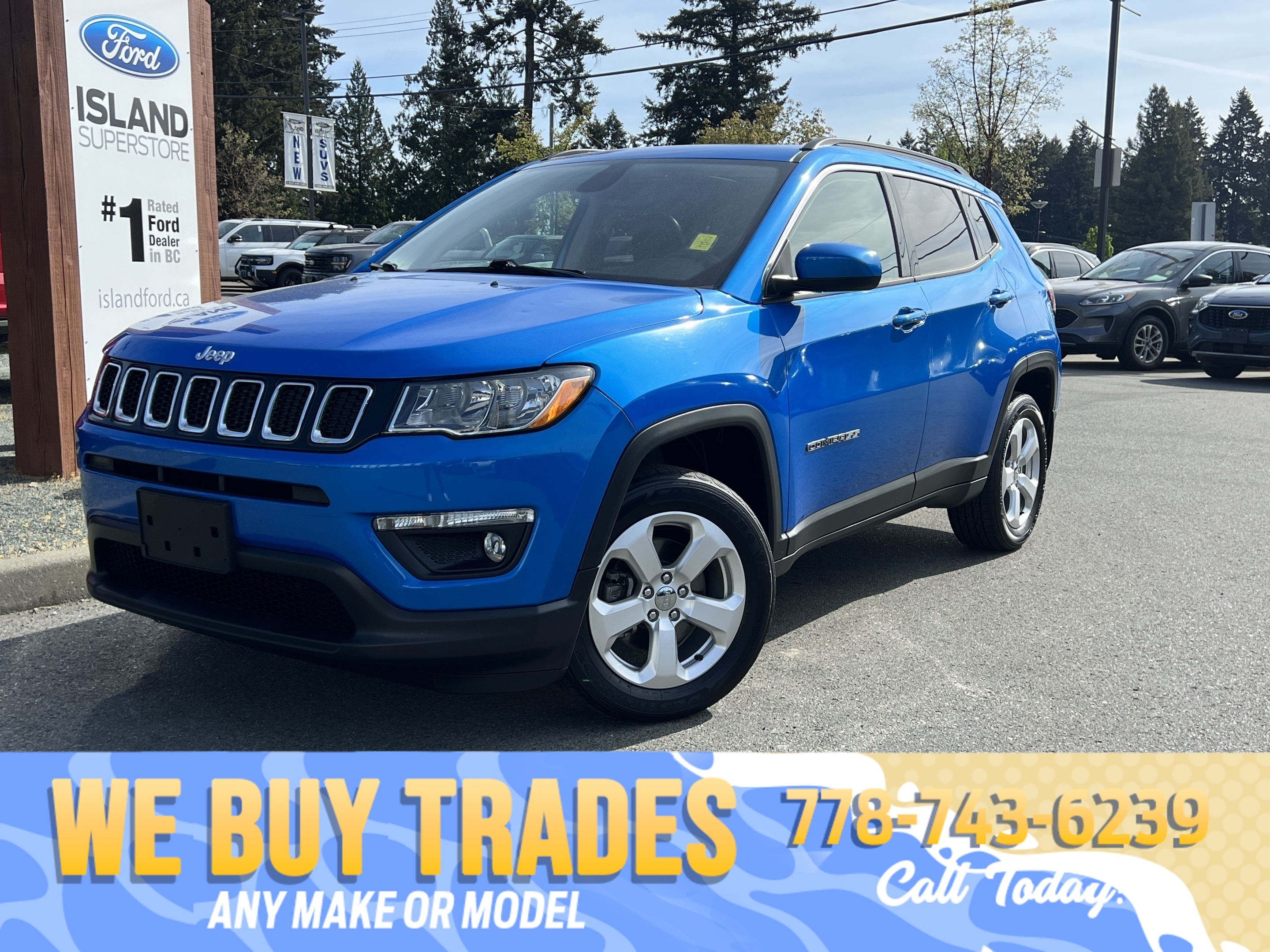 Blue 2019 Jeep Compass North 4WD SUV / Crossover Automatic