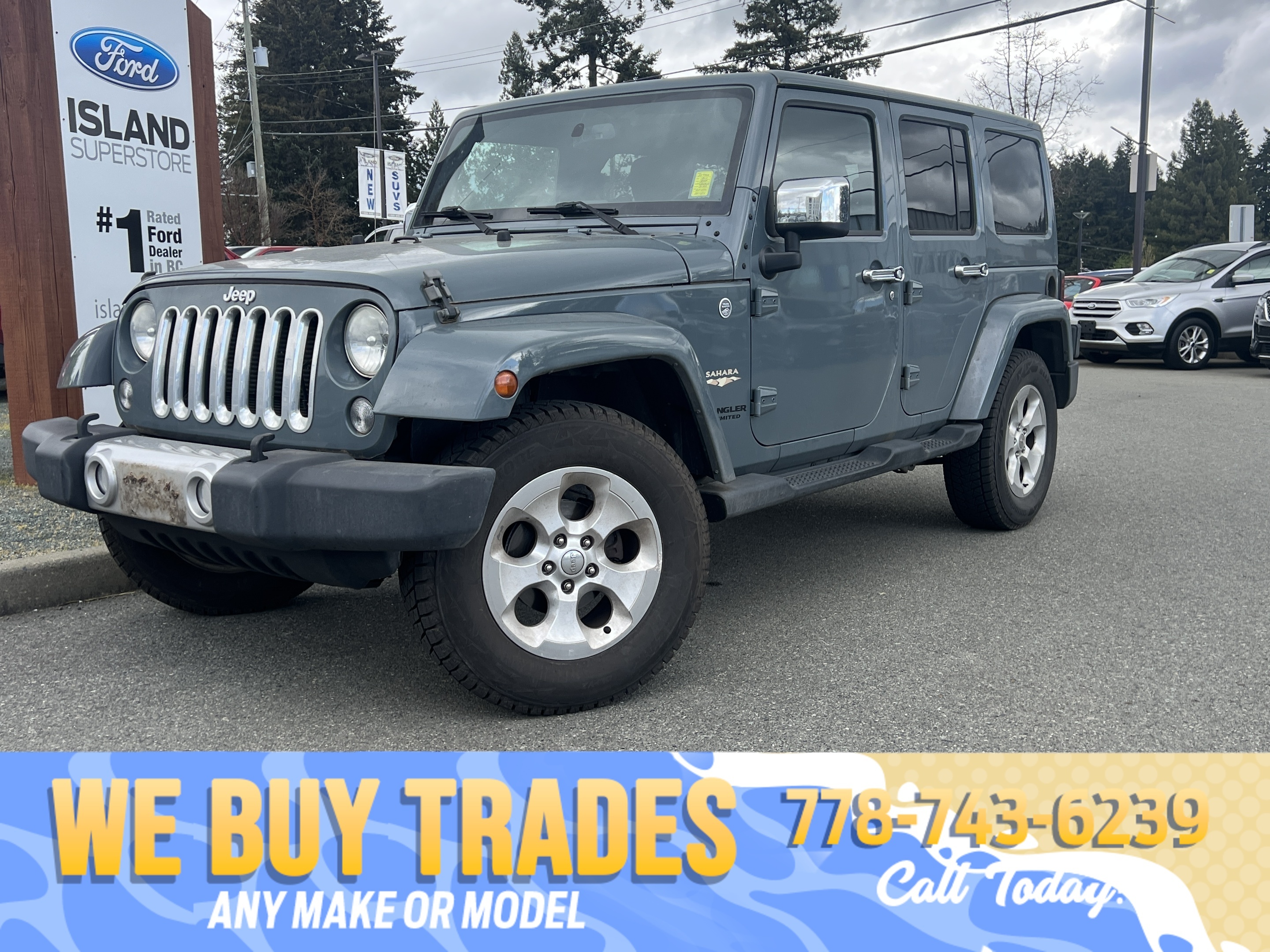 Silver 2014 Jeep Wrangler Unlimited Sahara 4WD SUV / Crossover Four-Wheel Drive Automatic