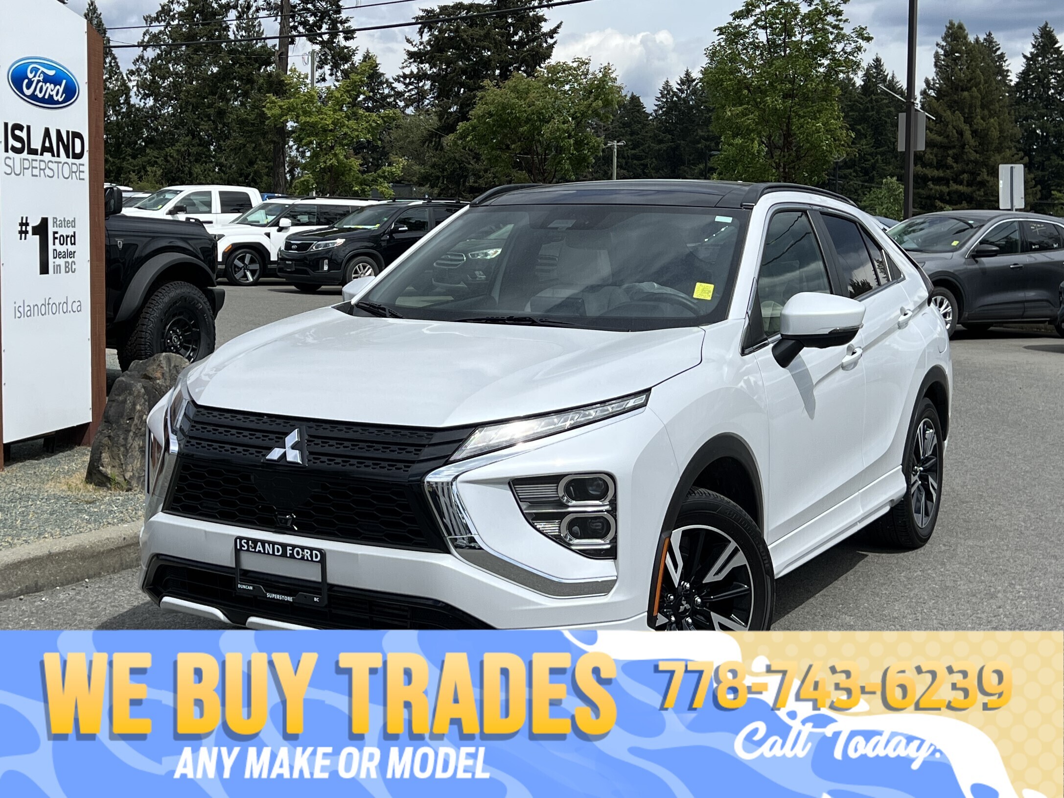 White 2023 Mitsubishi Eclipse Cross Continuously Variable Transmission