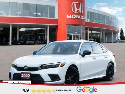 White 2022 Honda Civic Sport FWD Sedan Front-Wheel Drive Automatic