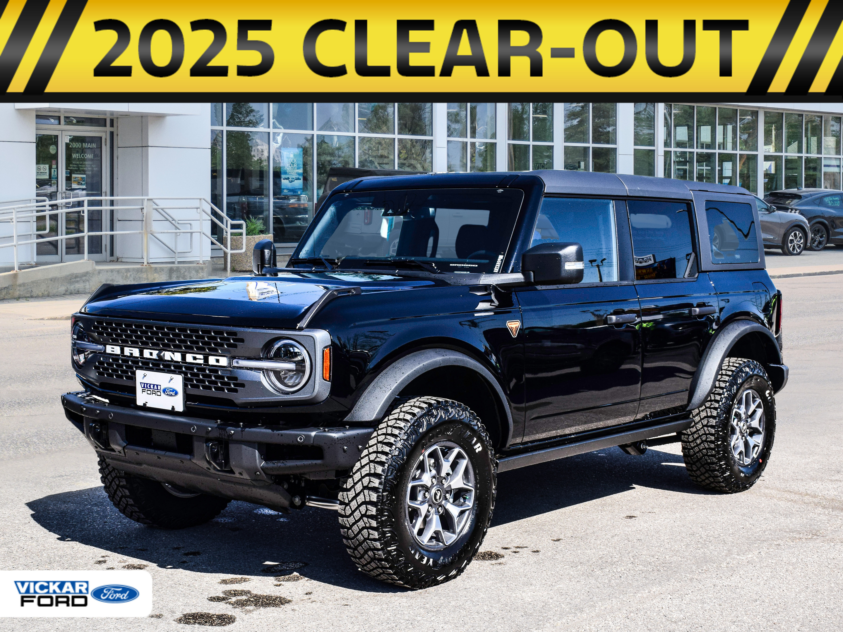 Black 2025 Ford Bronco Badlands 4-Door 4WD SUV / Crossover Four-Wheel Drive Automatic