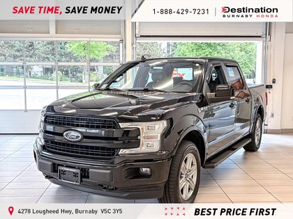 SHADOW BLACK 2018 Ford F-150 Lariat SuperCrew 4WD Pickup Truck Four-Wheel Drive Automatic