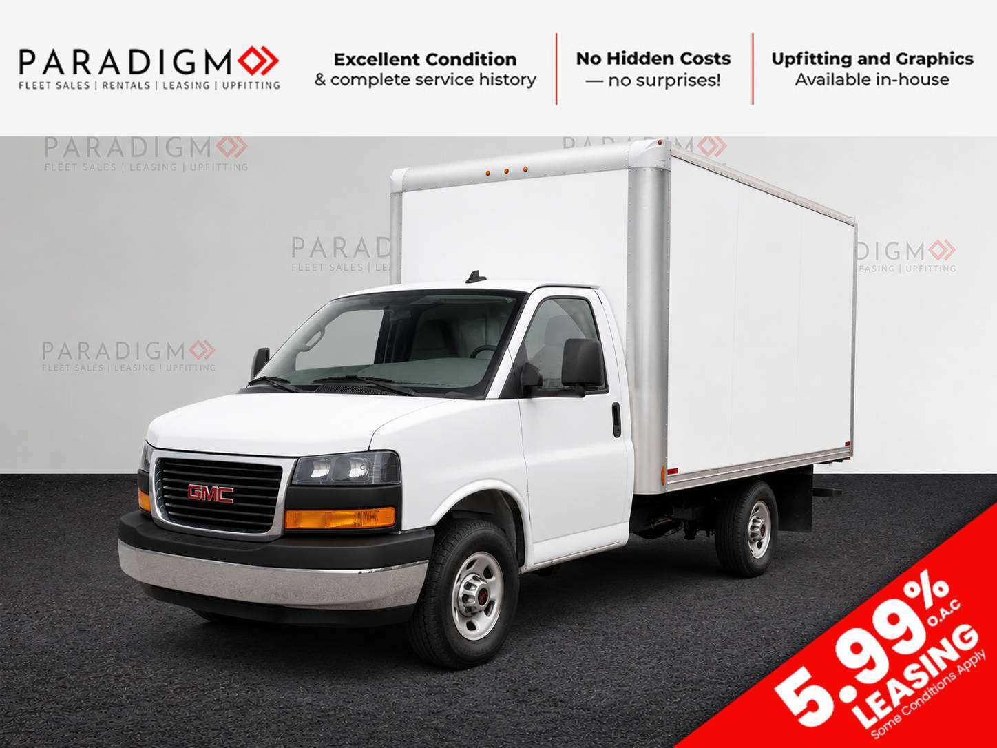 White 2025 GMC Savana Chassis 3500 139 Cutaway RWD Van Rear-Wheel Drive 8-Speed Automatic