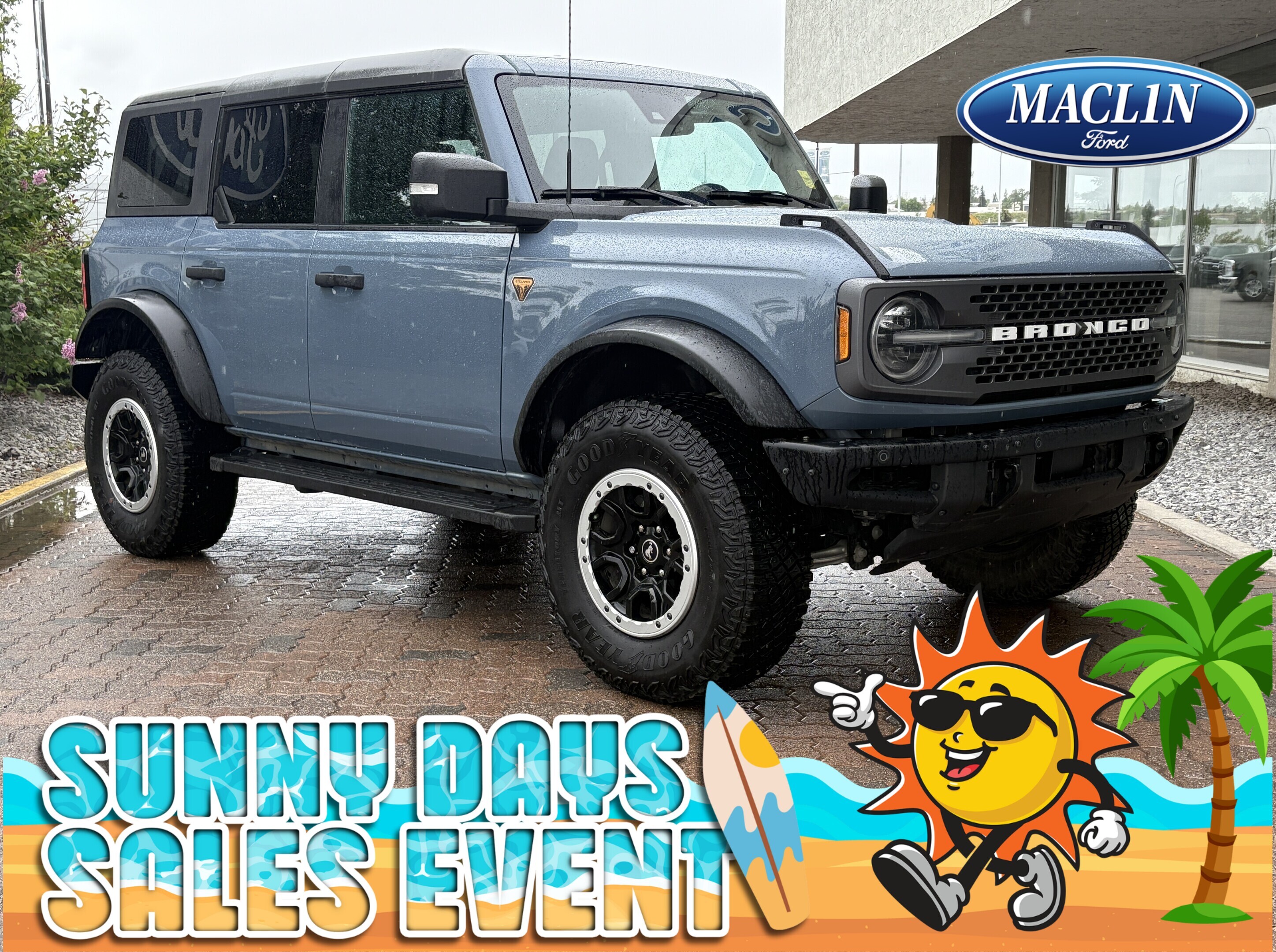 Gray 2024 Ford Bronco Badlands 4-Door 4WD SUV / Crossover Four-Wheel Drive 10-Speed Automatic