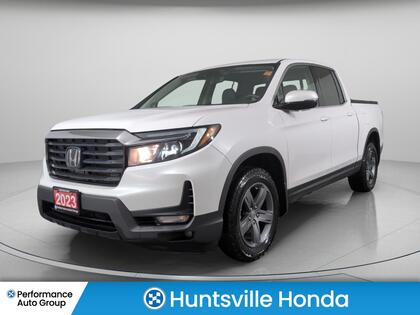 White 2023 Honda Ridgeline Touring AWD Pickup Truck 9-Speed Automatic