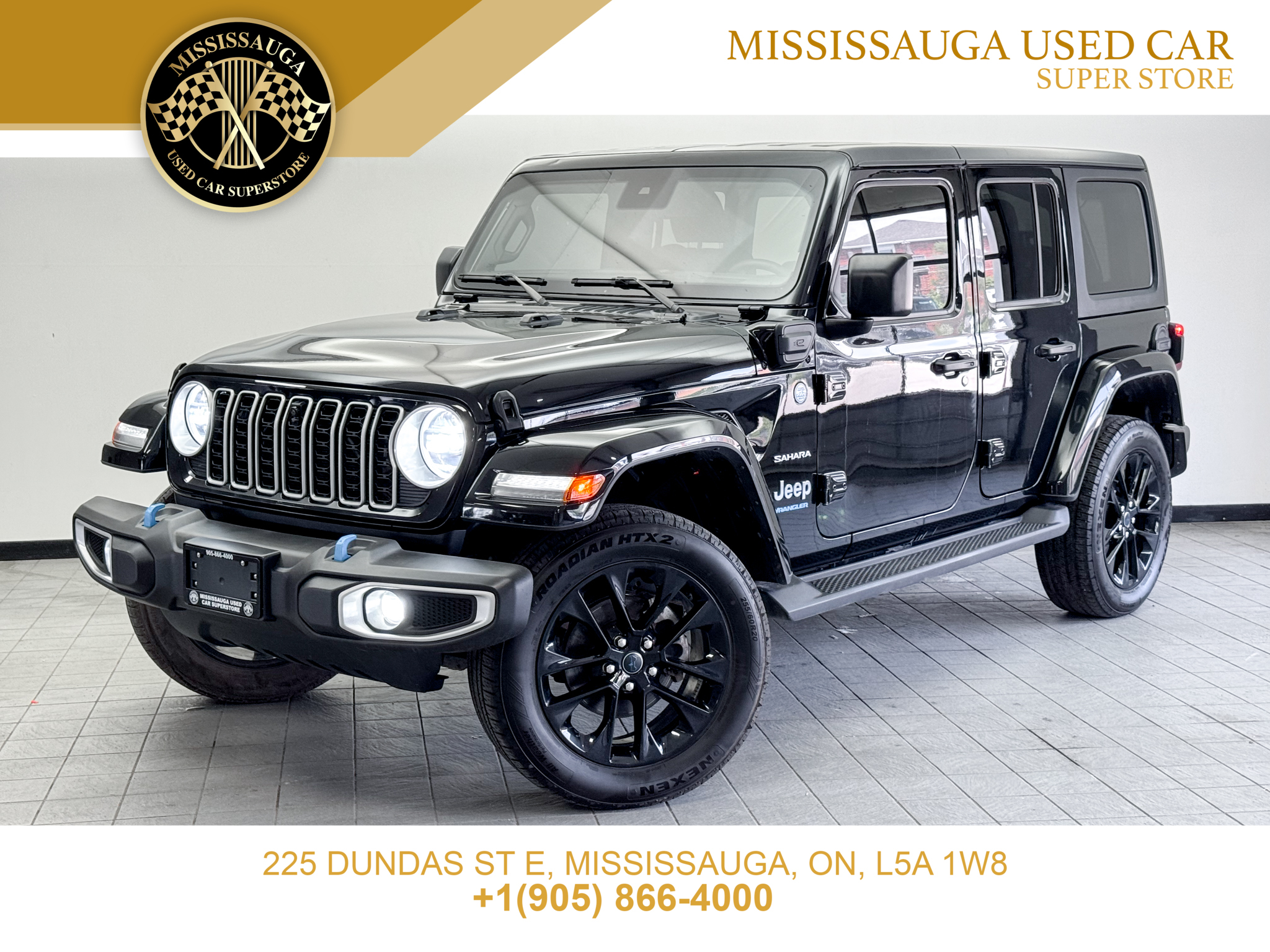 Black 2024 Jeep Wrangler 4xe Sahara 4WD SUV / Crossover Four-Wheel Drive Automatic