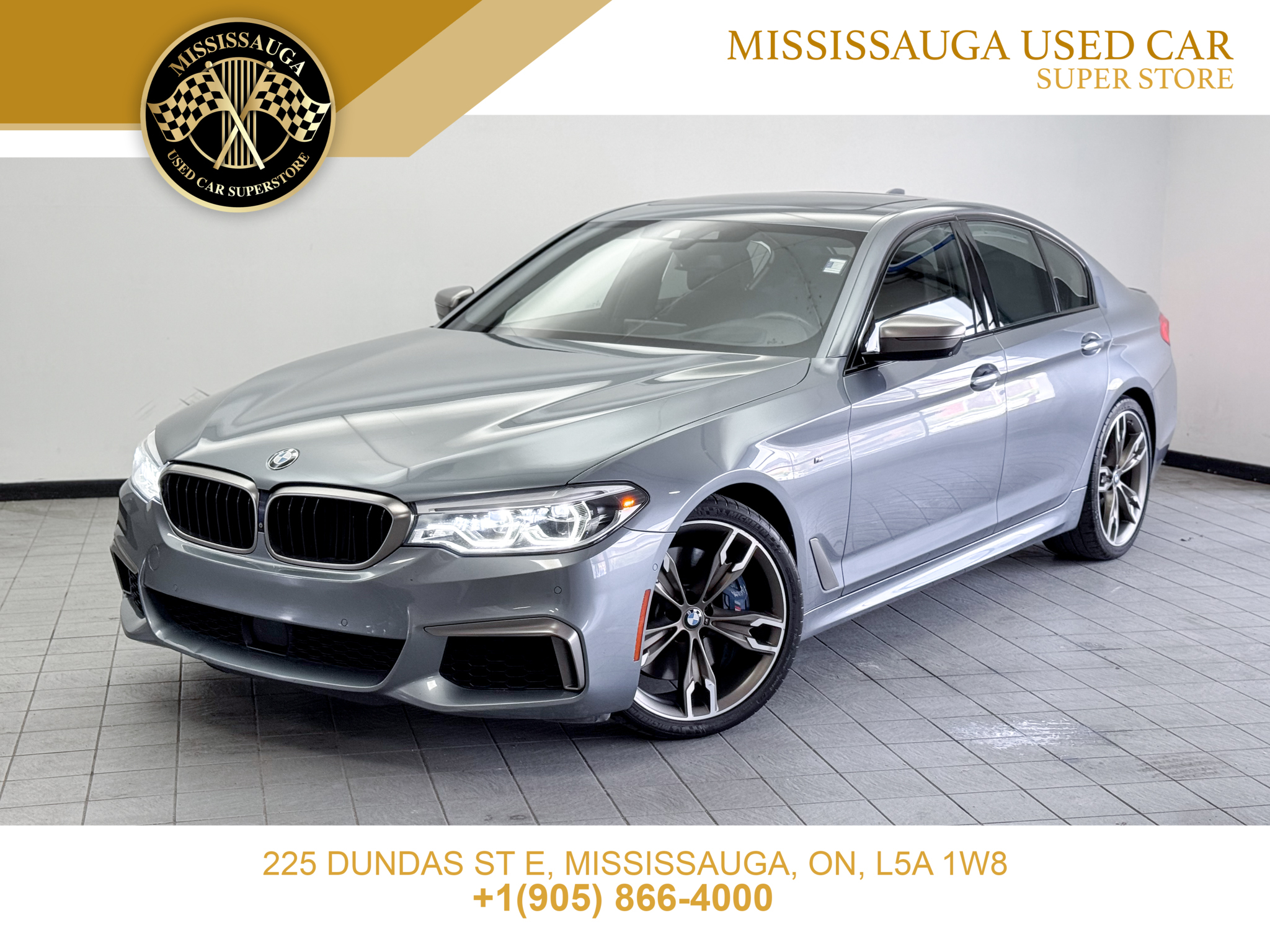 Silver 2019 BMW 5 Series M550i xDrive Sedan AWD Sedan All-Wheel Drive Automatic