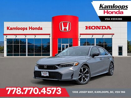 Gray 2025 Honda Civic Hybrid Sport Touring Sedan FWD Sedan Front-Wheel Drive Continuously Variable Transmission