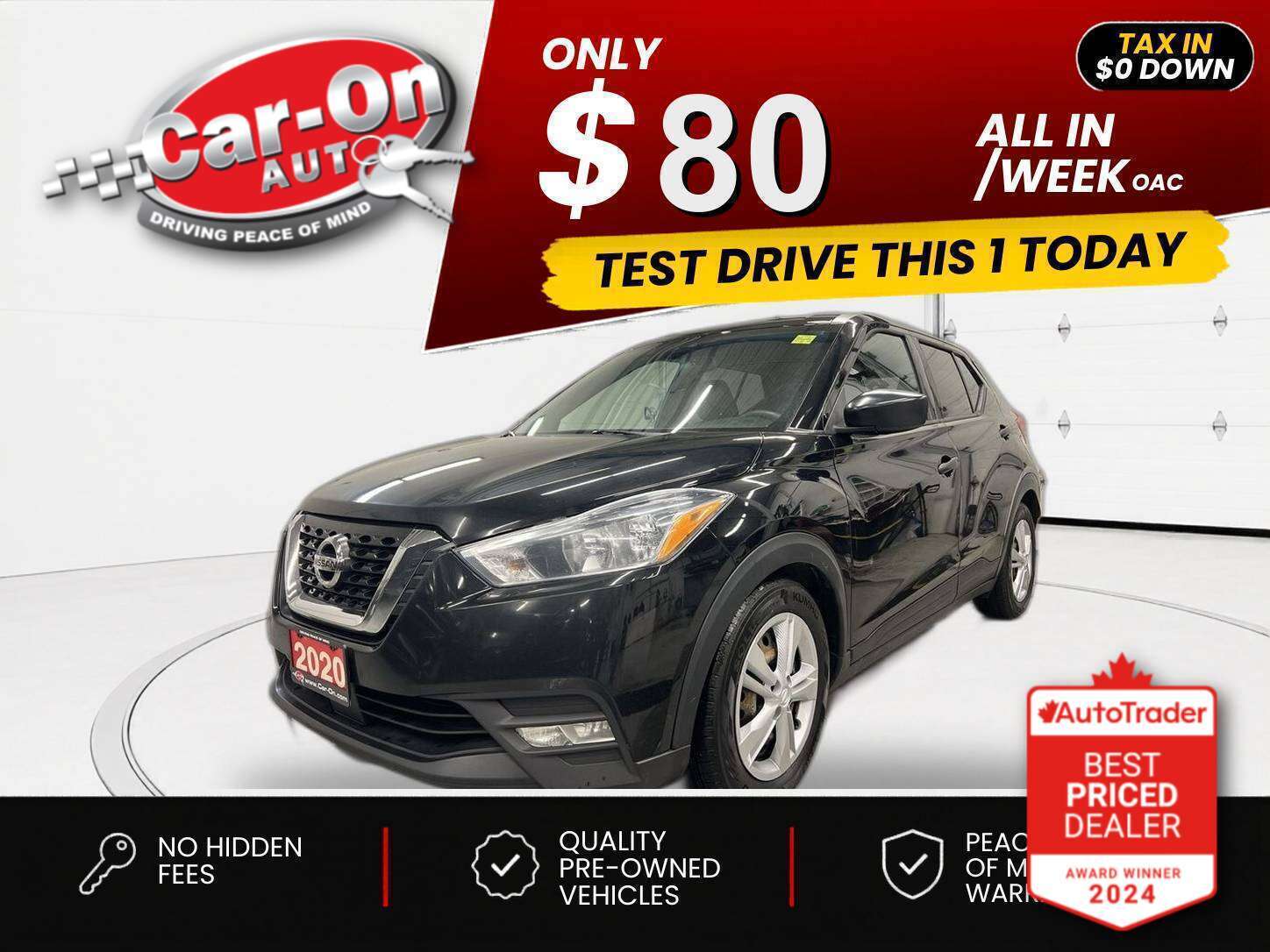 Black 2020 Nissan Kicks SUV / Crossover Front-Wheel Drive Automatic
