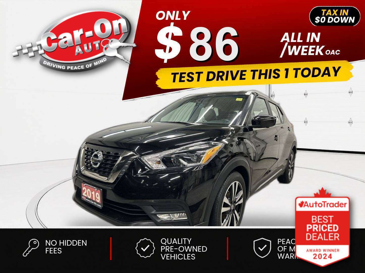 Black 2019 Nissan Kicks Front-Wheel Drive Automatic