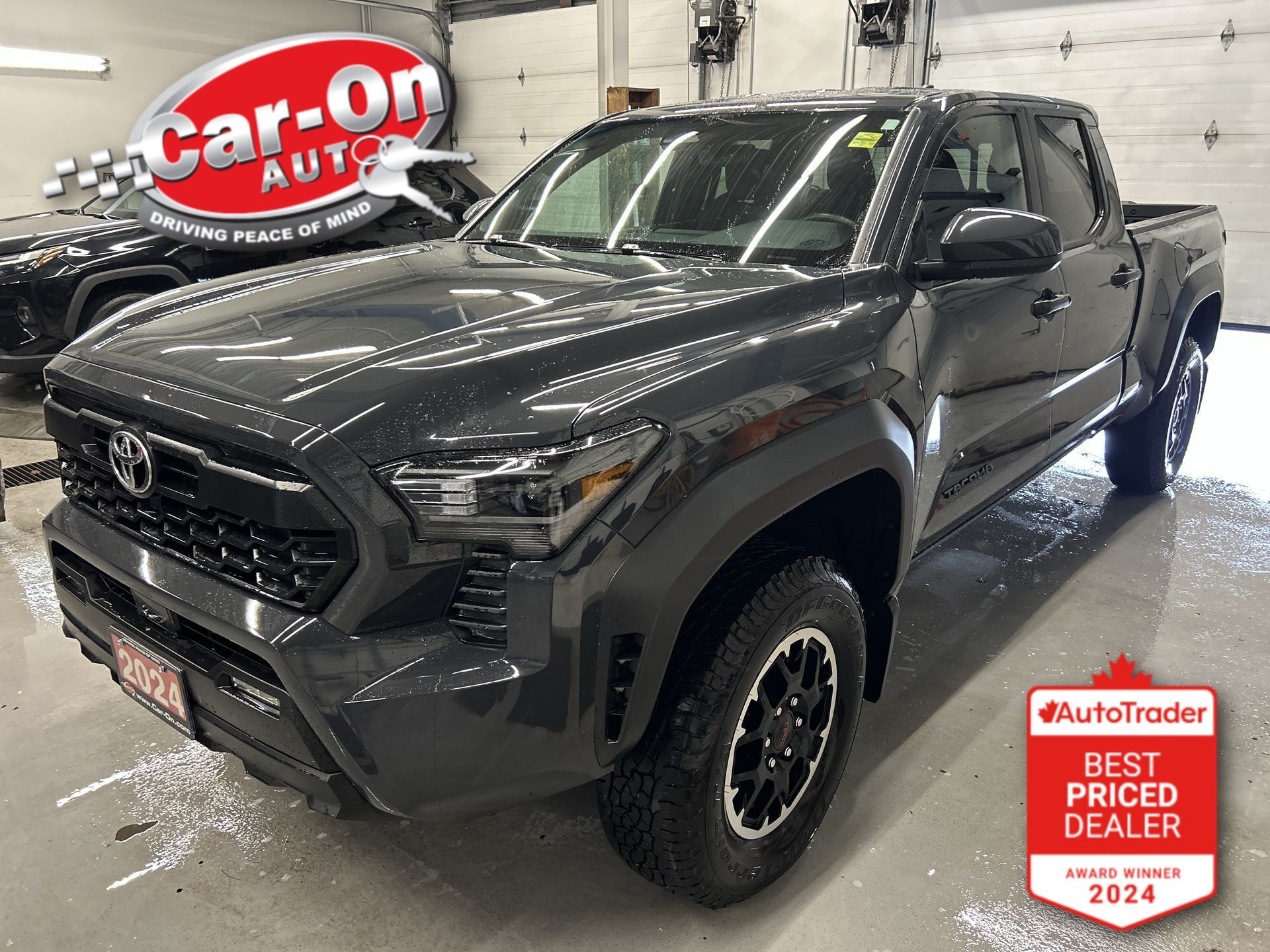 Gray 2024 Toyota Tacoma TRD Off-Road Double Cab 4WD Pickup Truck Four-Wheel Drive Automatic