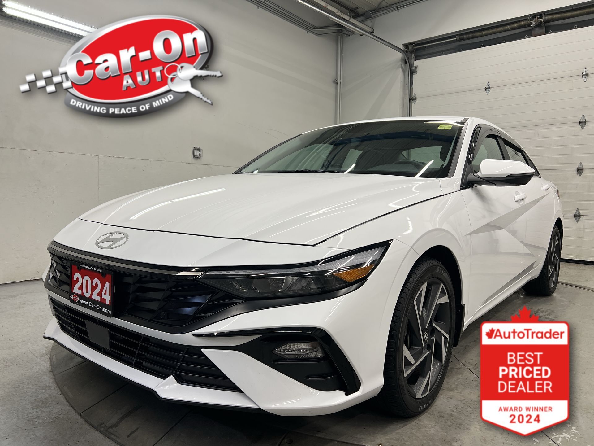 White 2024 Hyundai Elantra Luxury FWD Sedan Automatic