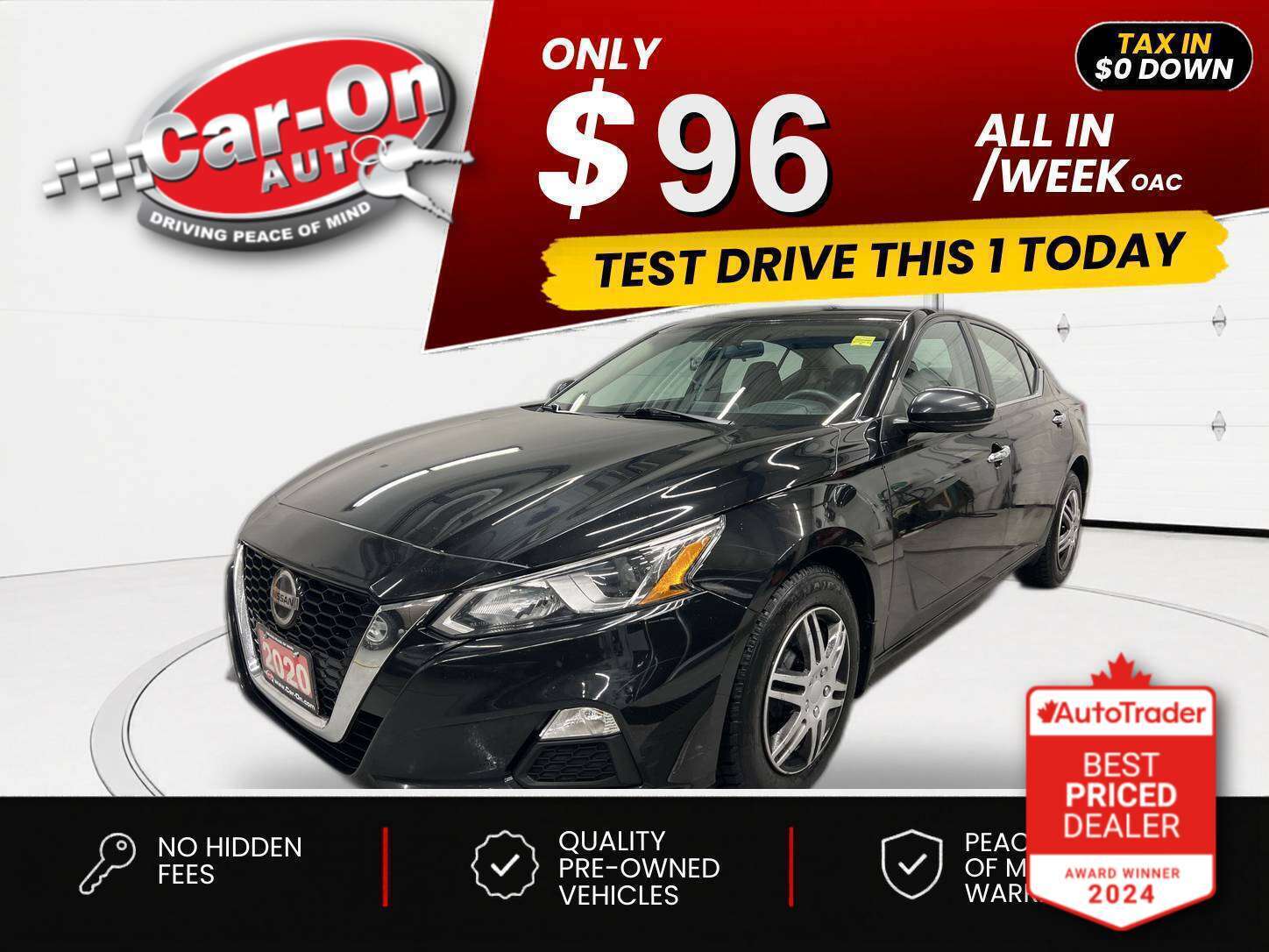 Black 2020 Nissan Altima 2.5 S AWD Sedan All-Wheel Drive Automatic