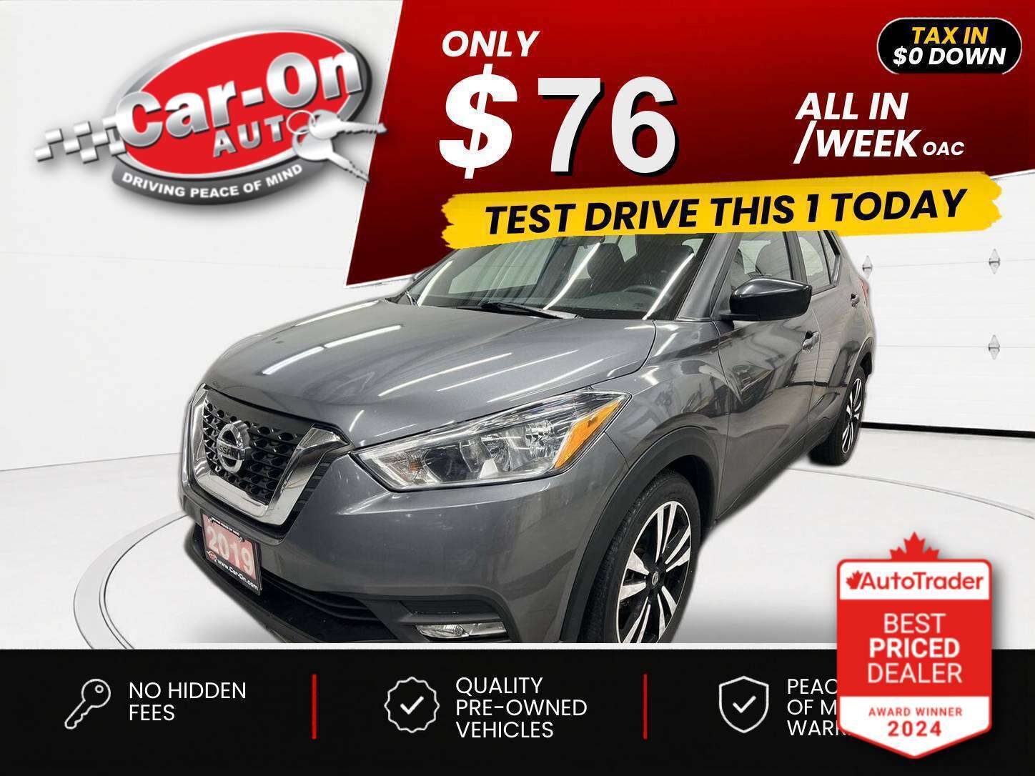 Gray 2019 Nissan Kicks Automatic