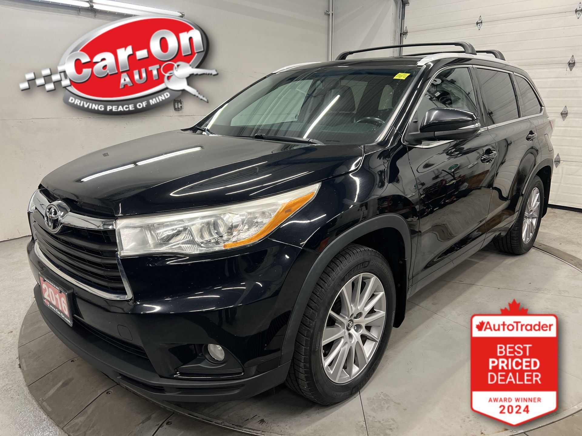 Black 2016 Toyota Highlander XLE AWD SUV / Crossover All-Wheel Drive Automatic