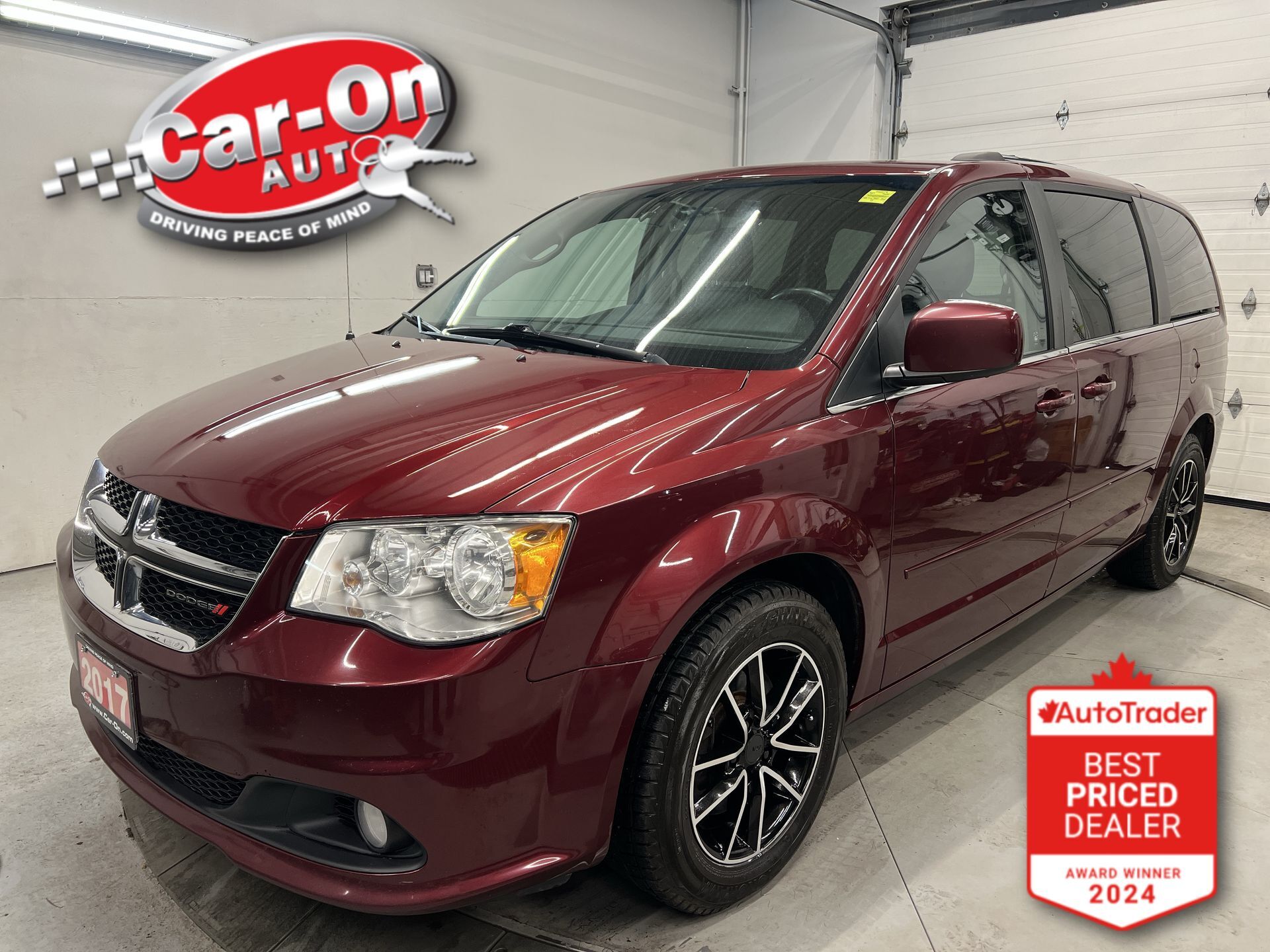 Red 2017 Dodge Grand Caravan SXT Premium Plus FWD Minivan Front-Wheel Drive Automatic