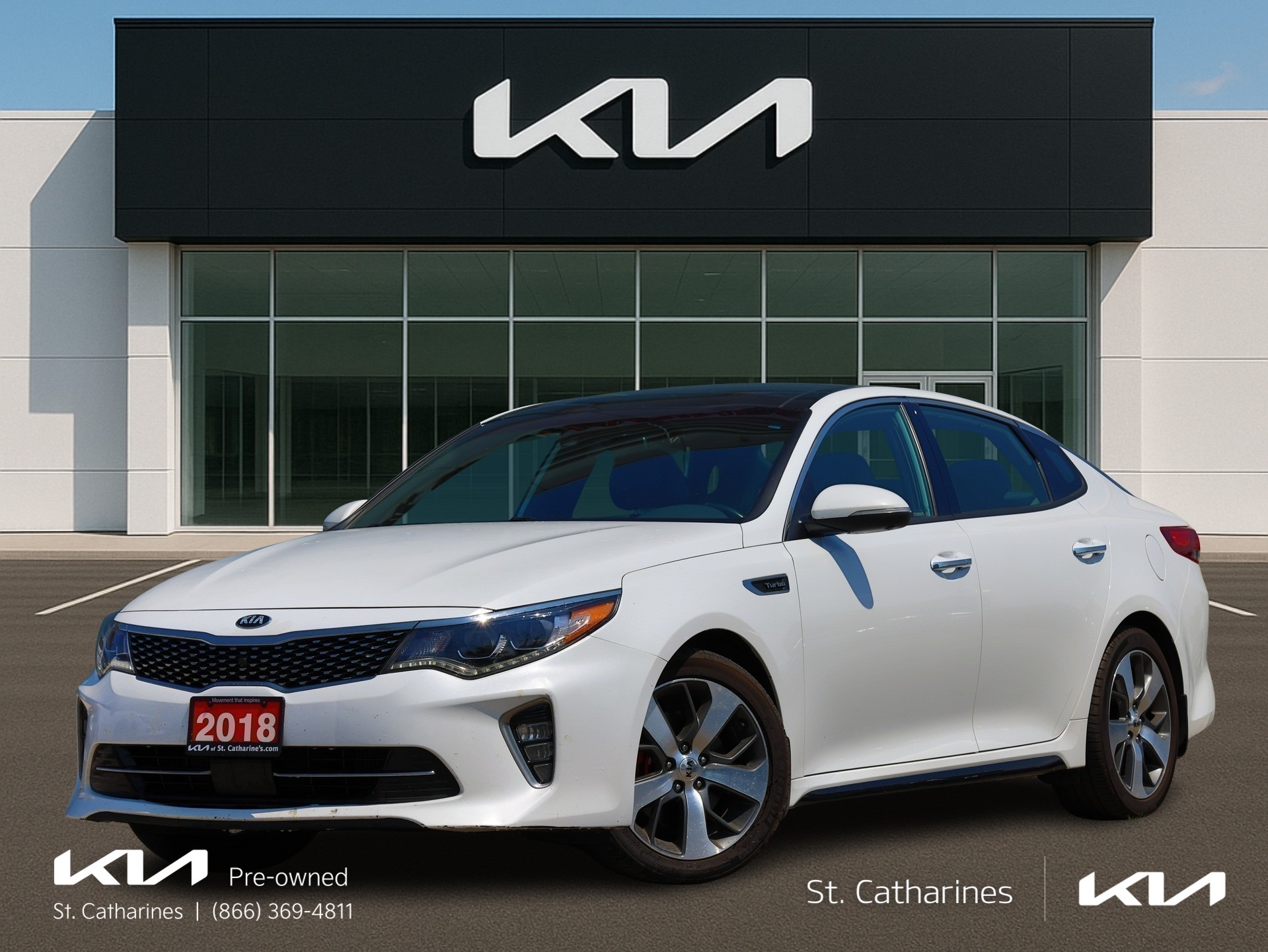 White 2018 Kia Optima SXL Turbo Sedan 6-Speed Automatic