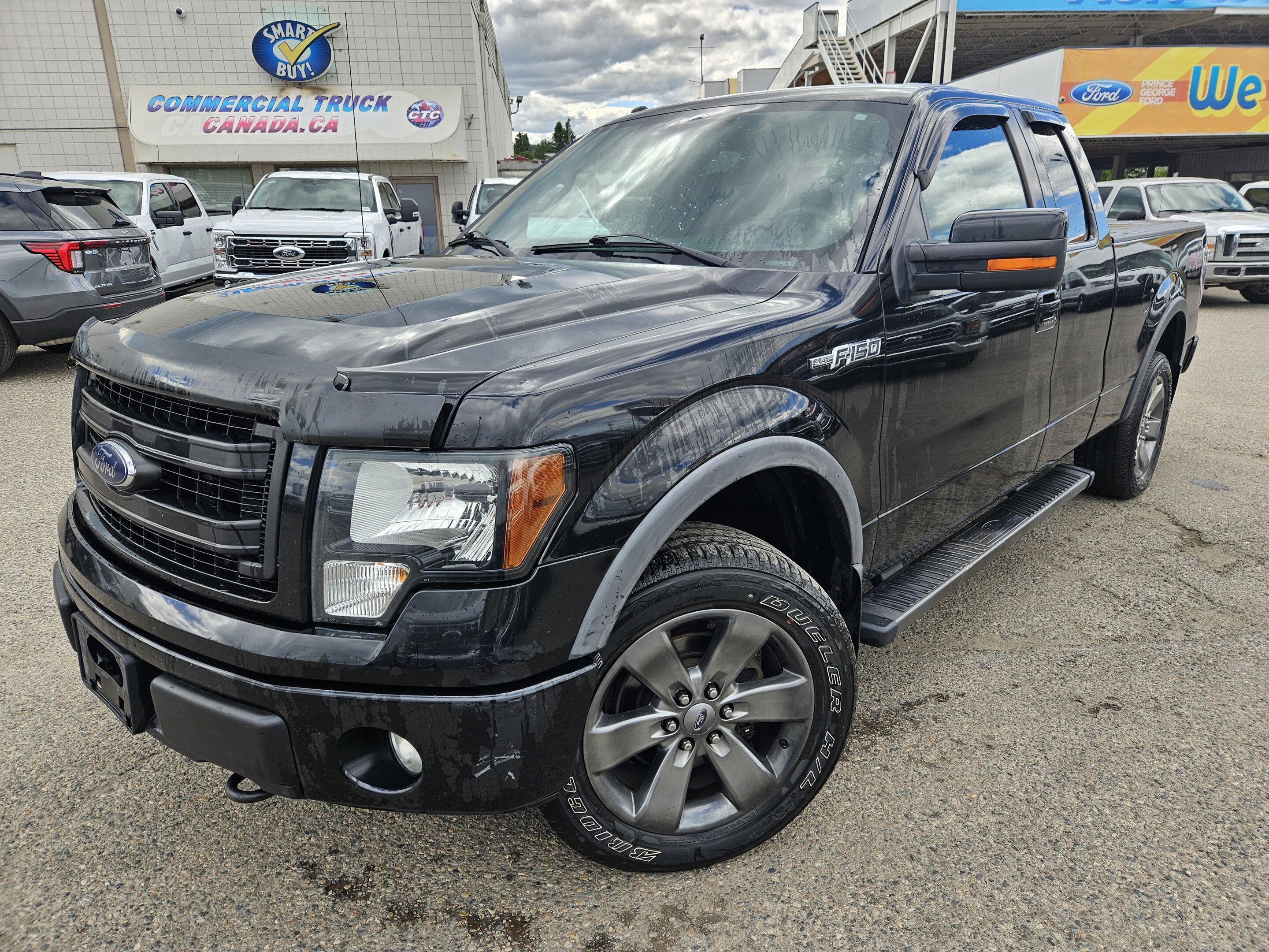 Black 2013 Ford F-150 FX4 SuperCab 4WD Pickup Truck Four-Wheel Drive Automatic