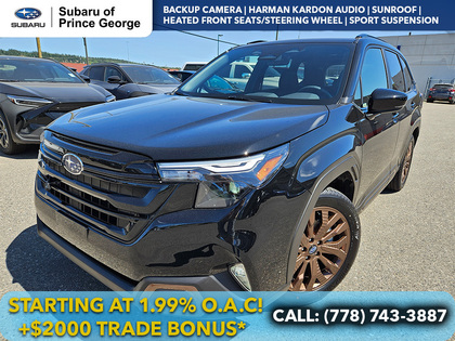 Black 2026 Subaru Forester Sport Crossover AWD SUV / Crossover All-Wheel Drive Continuously Variable Transmission