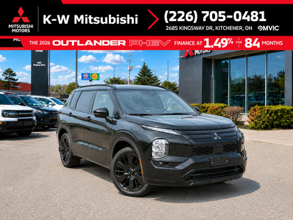 Black 2026 Mitsubishi Outlander Hybrid Plug-in GT NOIR S-AWC SUV / Crossover Automatic