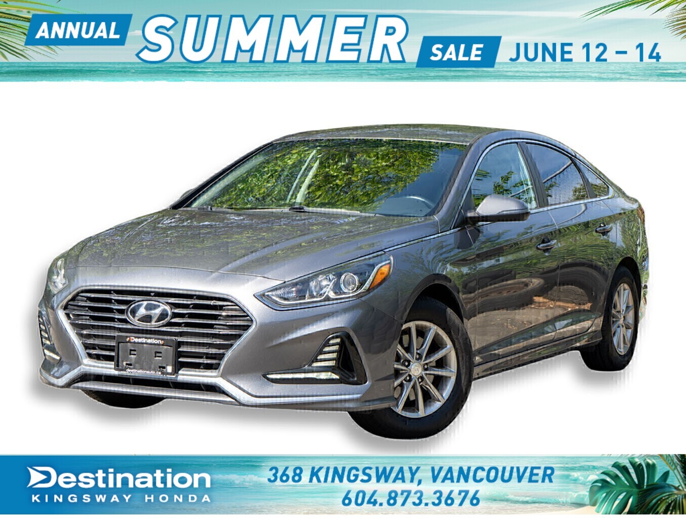 Gray 2018 Hyundai Sonata GL FWD Sedan Automatic