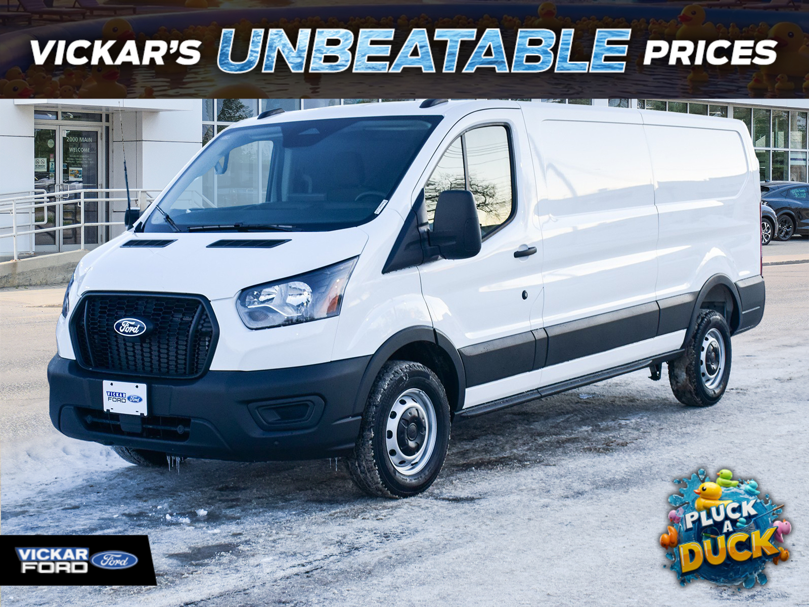 White 2026 Ford Transit Cargo 250 Low Roof RWD Van Rear-Wheel Drive Automatic