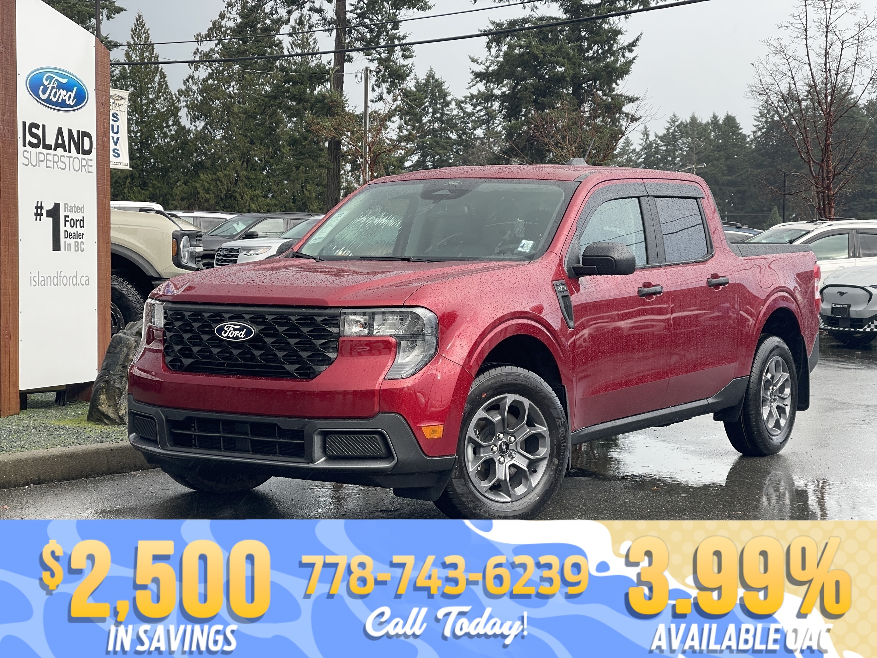 Red 2026 Ford Maverick XLT SuperCrew AWD Pickup Truck All-Wheel Drive Automatic