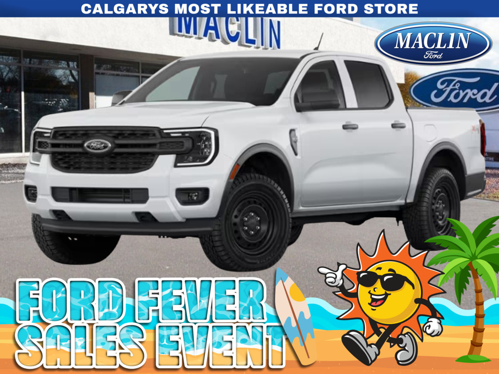 White 2026 Ford Ranger XL SuperCrew 4WD Pickup Truck Four-Wheel Drive Automatic